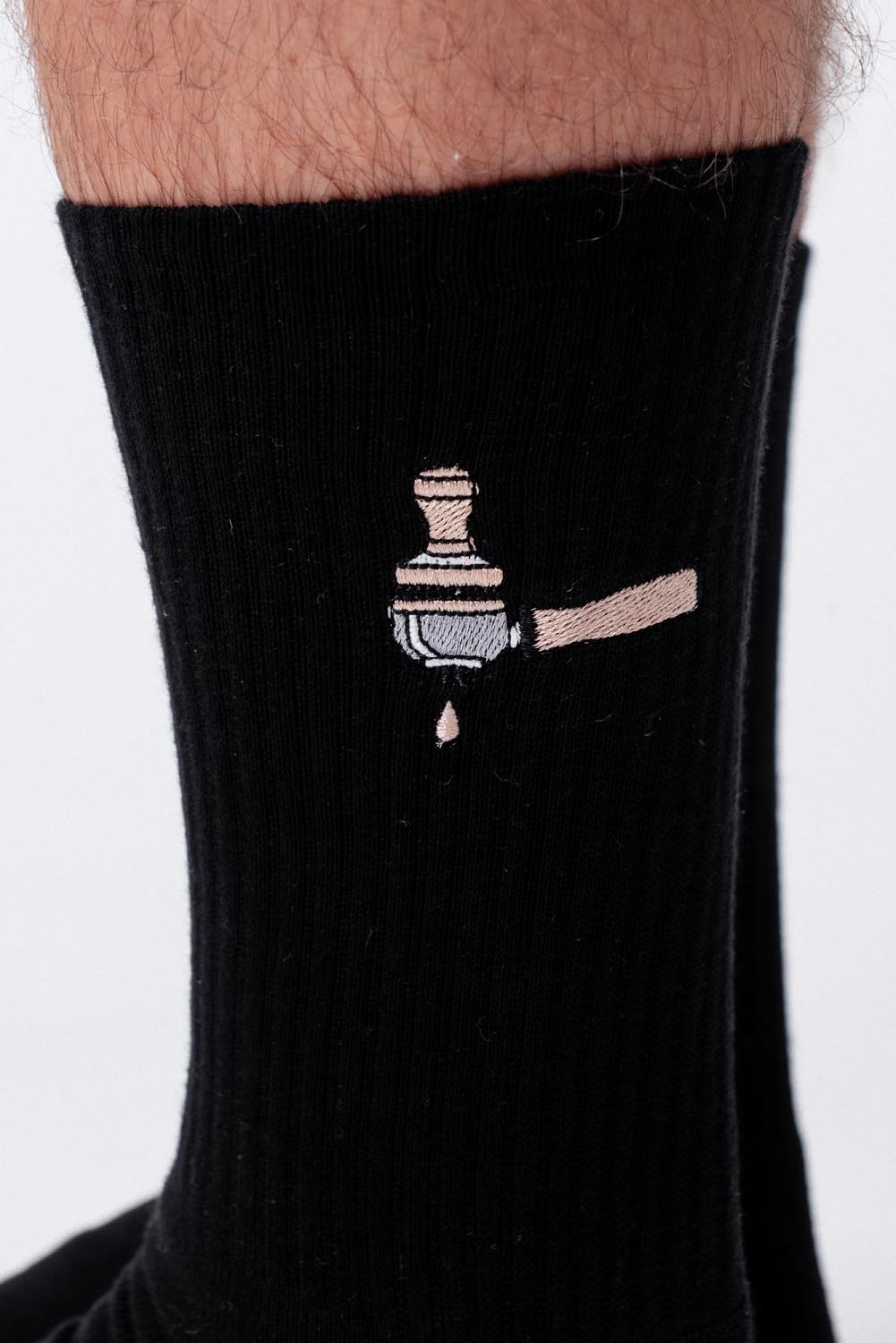Siebträger & Tamper | Bestickte Bio Baumwoll Socken