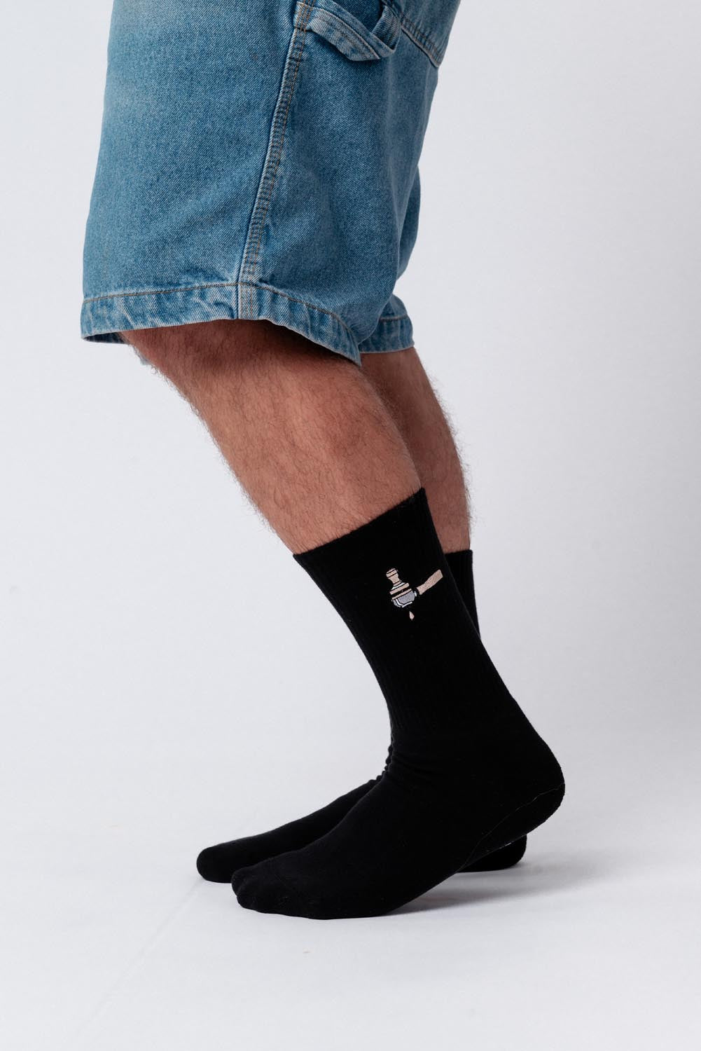 Siebträger & Tamper | Bestickte Bio Baumwoll Socken