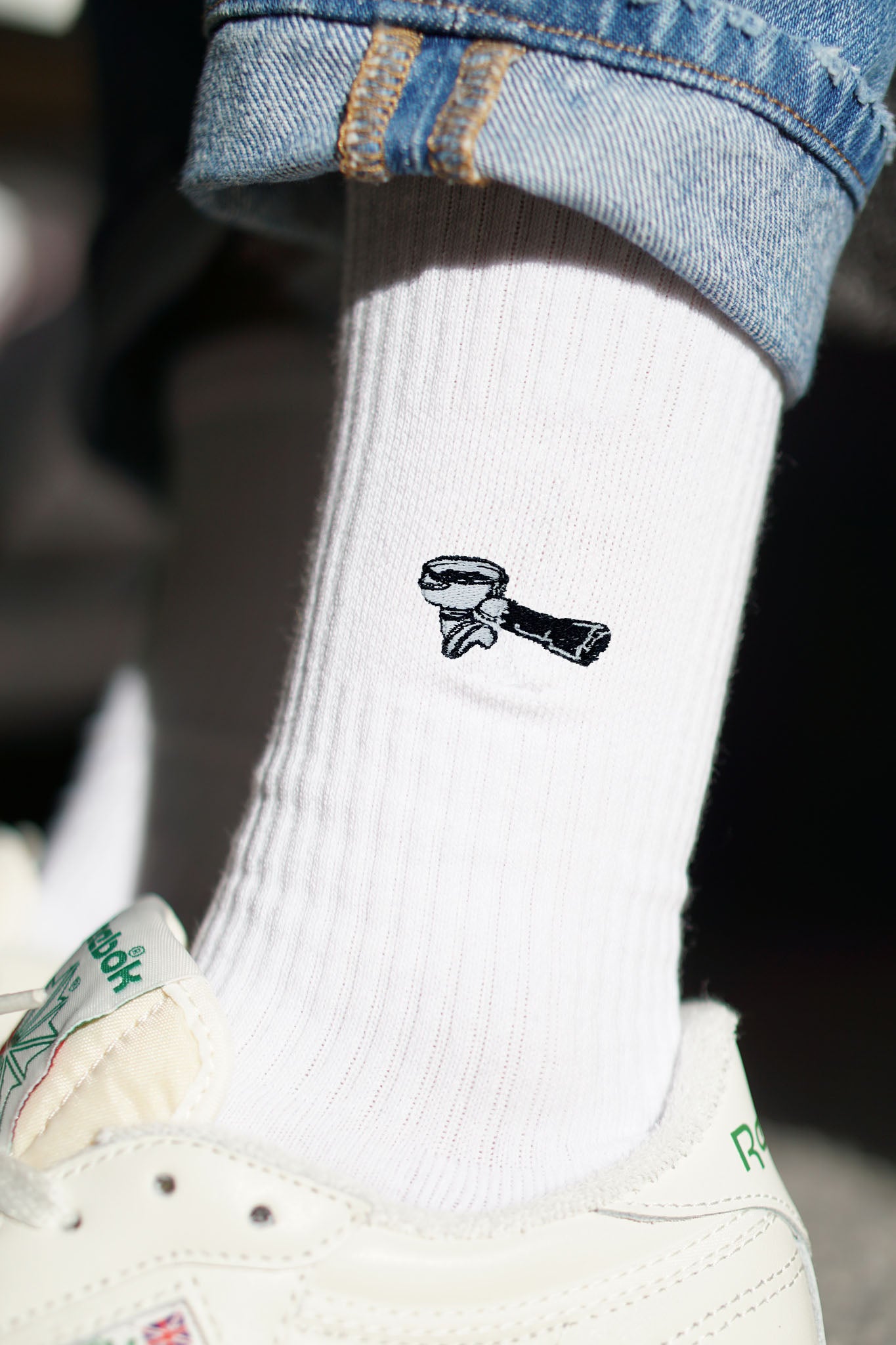 Siebträger | Bestickte Bio Baumwoll Socken