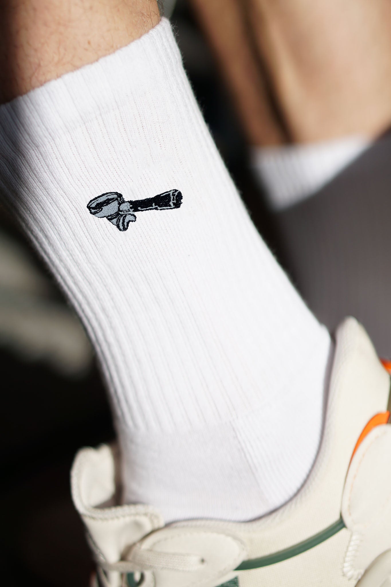 Siebträger | Bestickte Bio Baumwoll Socken