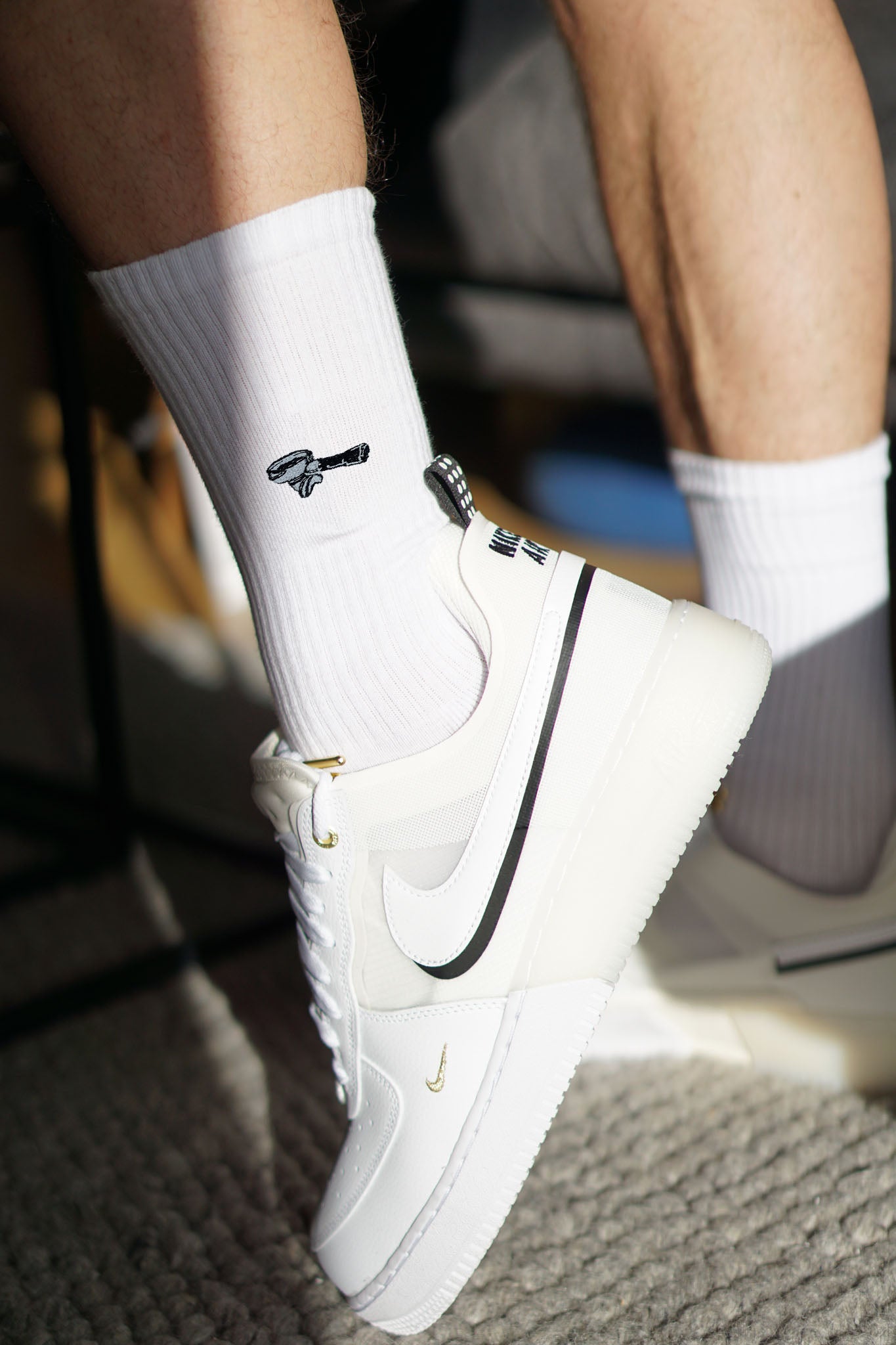 Siebträger | Bestickte Bio Baumwoll Socken