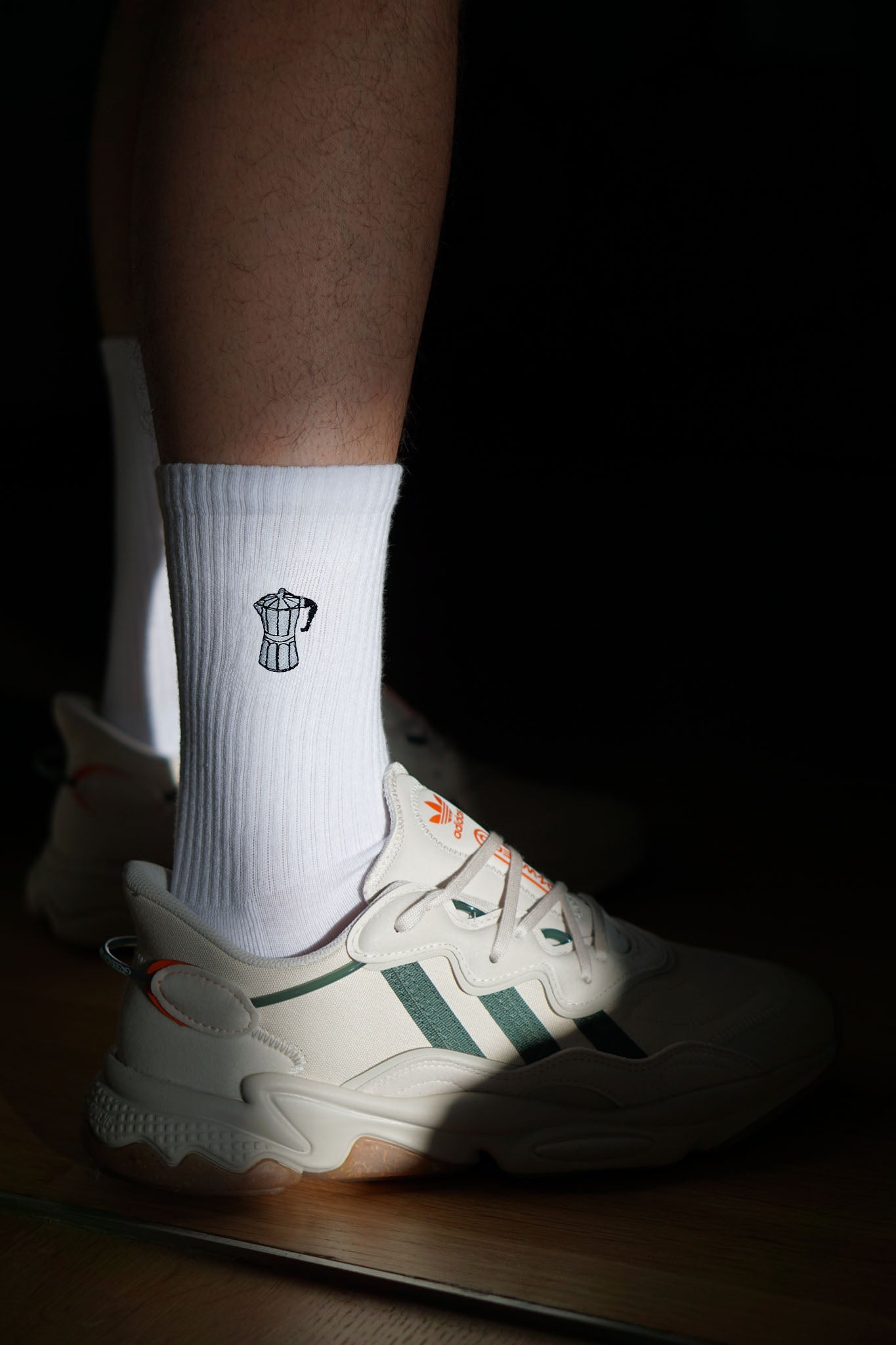 Espressokocher | Bestickte Bio Baumwoll Socken