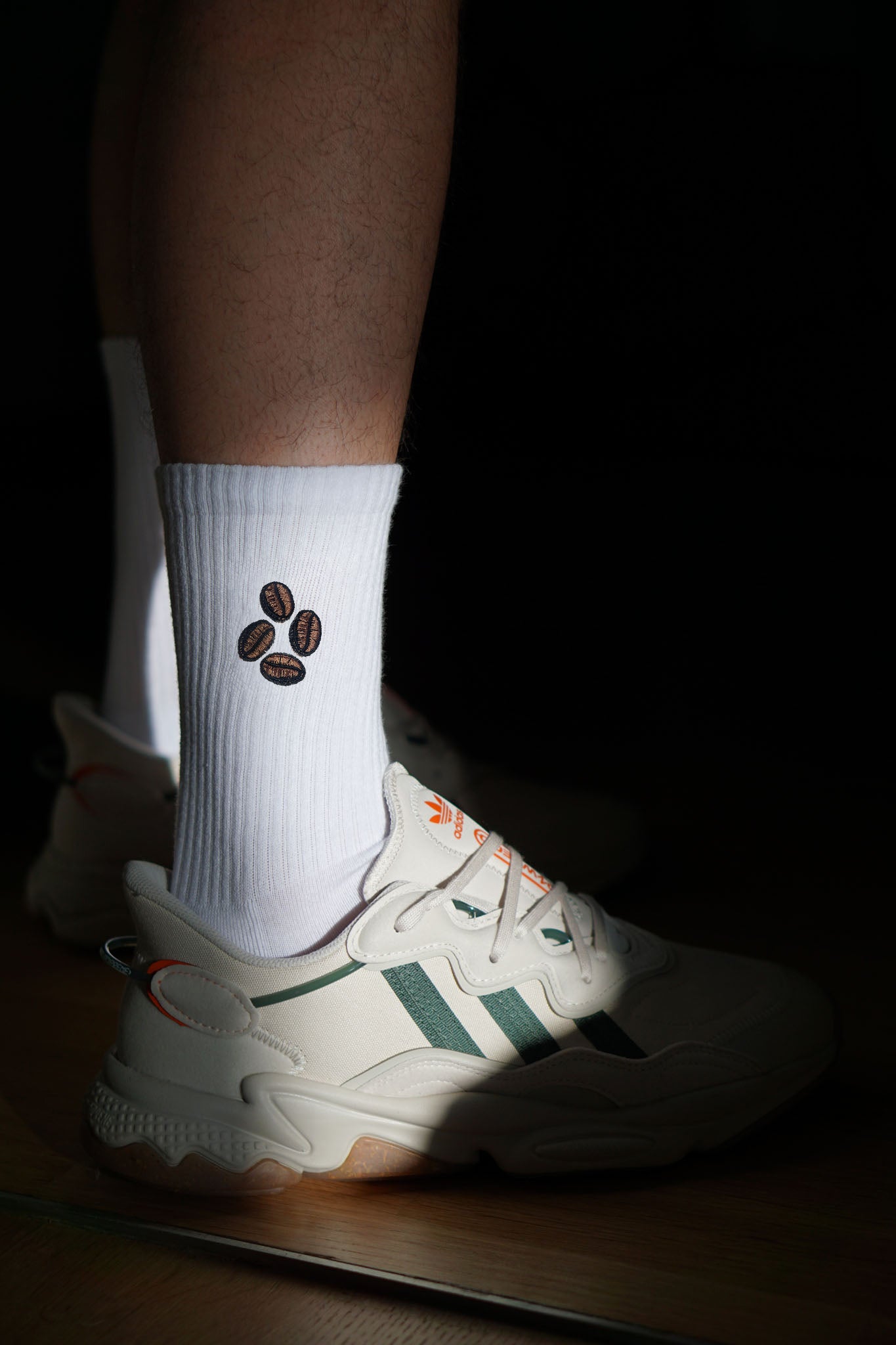 Coffee Beans | Bestickte Bio Baumwoll Socken