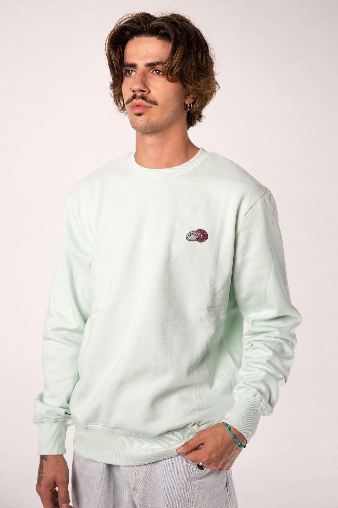 Donuts | Bestickter Bio-Baumwoll Pullover