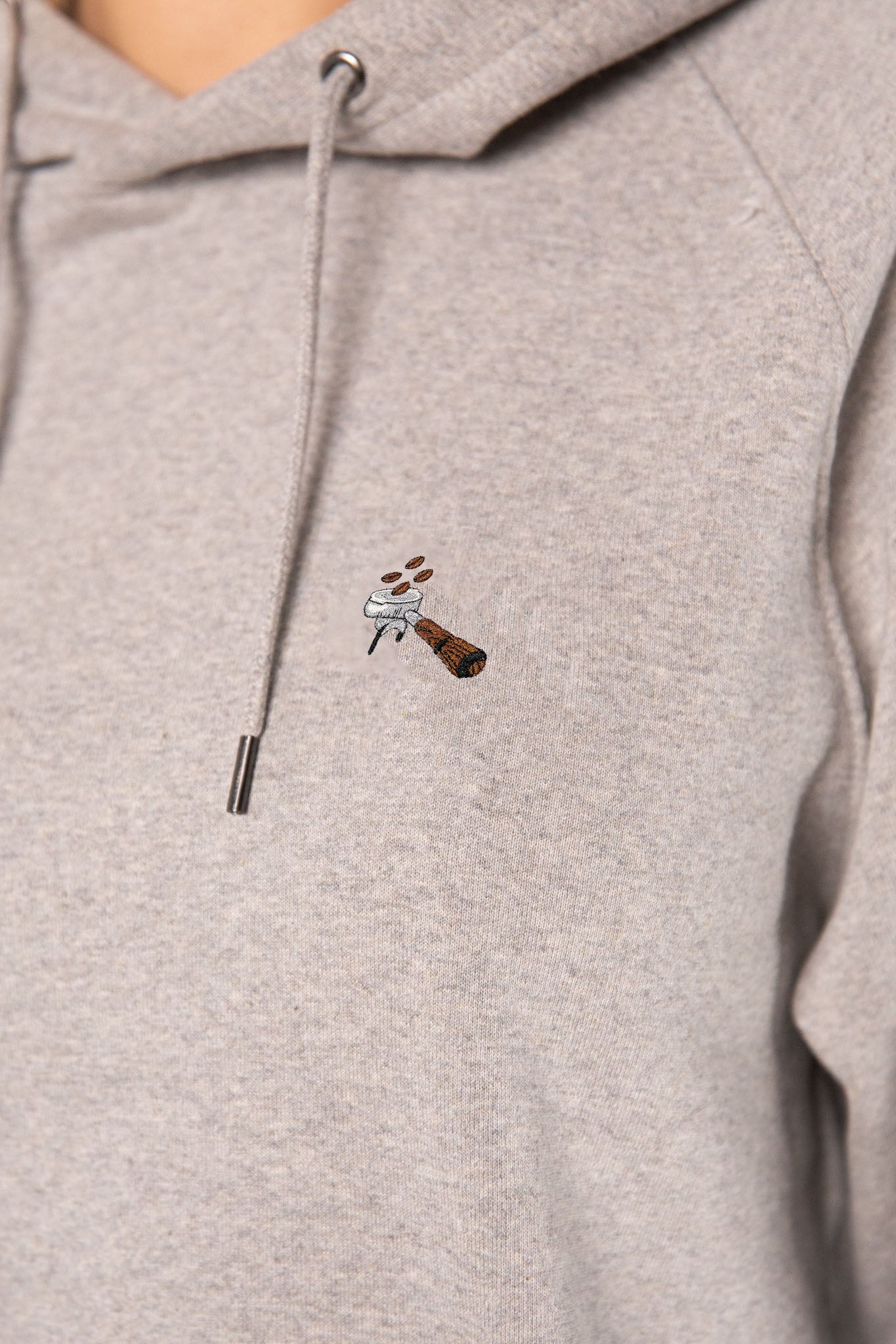 Siebträger Beans | Bestickter Frauen Bio Baumwoll Hoodie