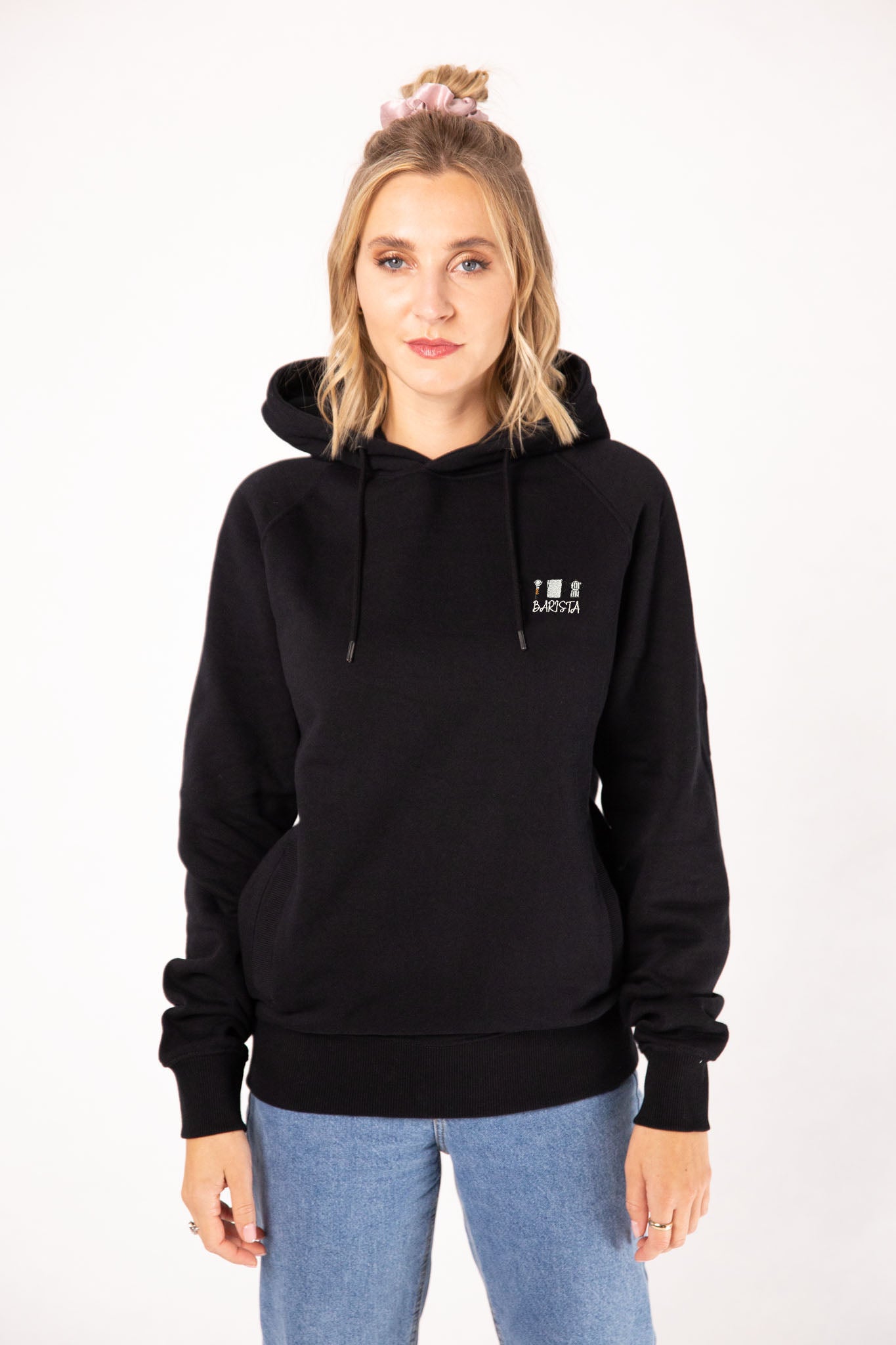 Barista Set | Bestickter Organic Bio Baumwoll Frauen Hoodie