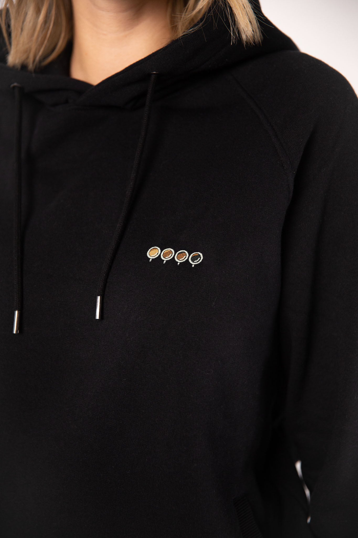 Quattro Espressi | Bestickter Frauen Bio Baumwoll Hoodie