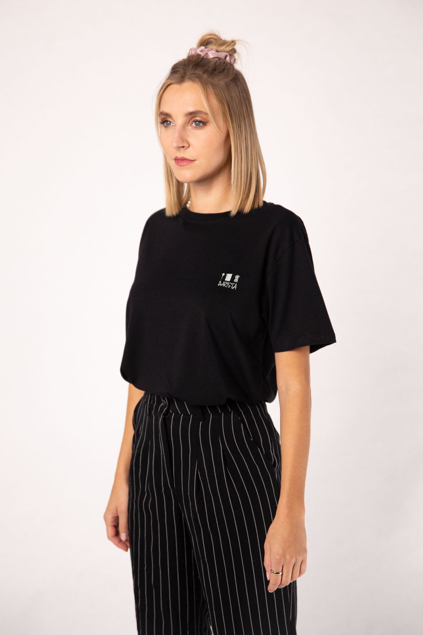 Barista Set | Besticktes Frauen Oversized Organic Bio Baumwoll-T-Shirt