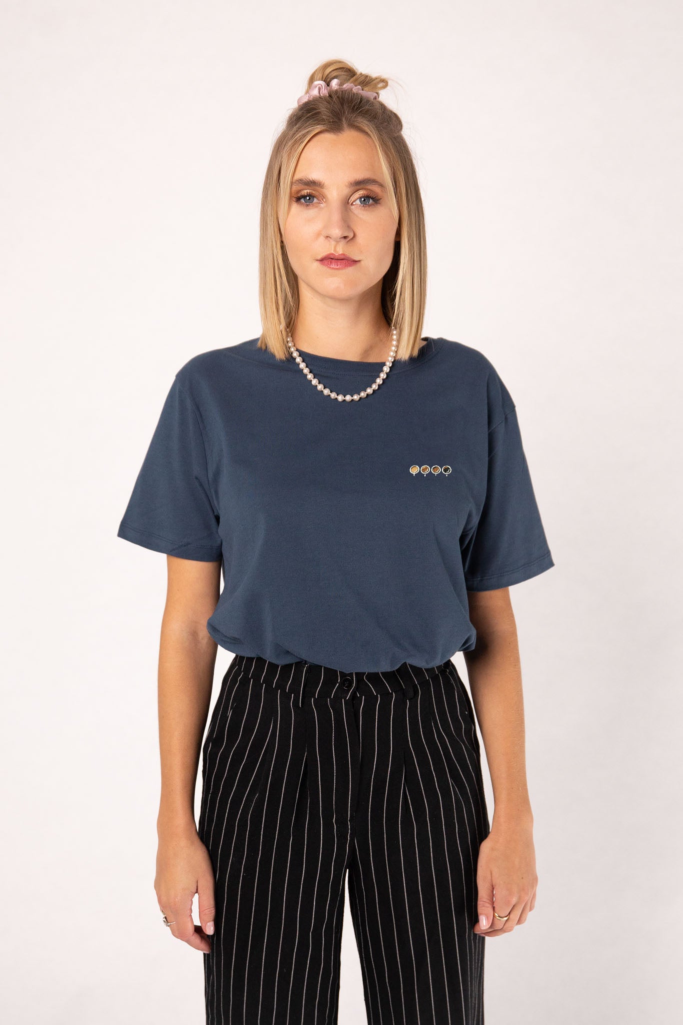 Quattro Espressi | Besticktes Oversized Organic Bio Baumwoll-Frauen T-Shirt