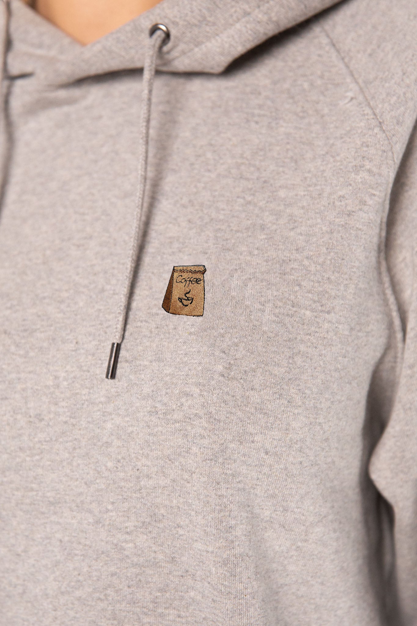 Coffee Bag | Bestickter Frauen Bio Baumwoll Hoodie