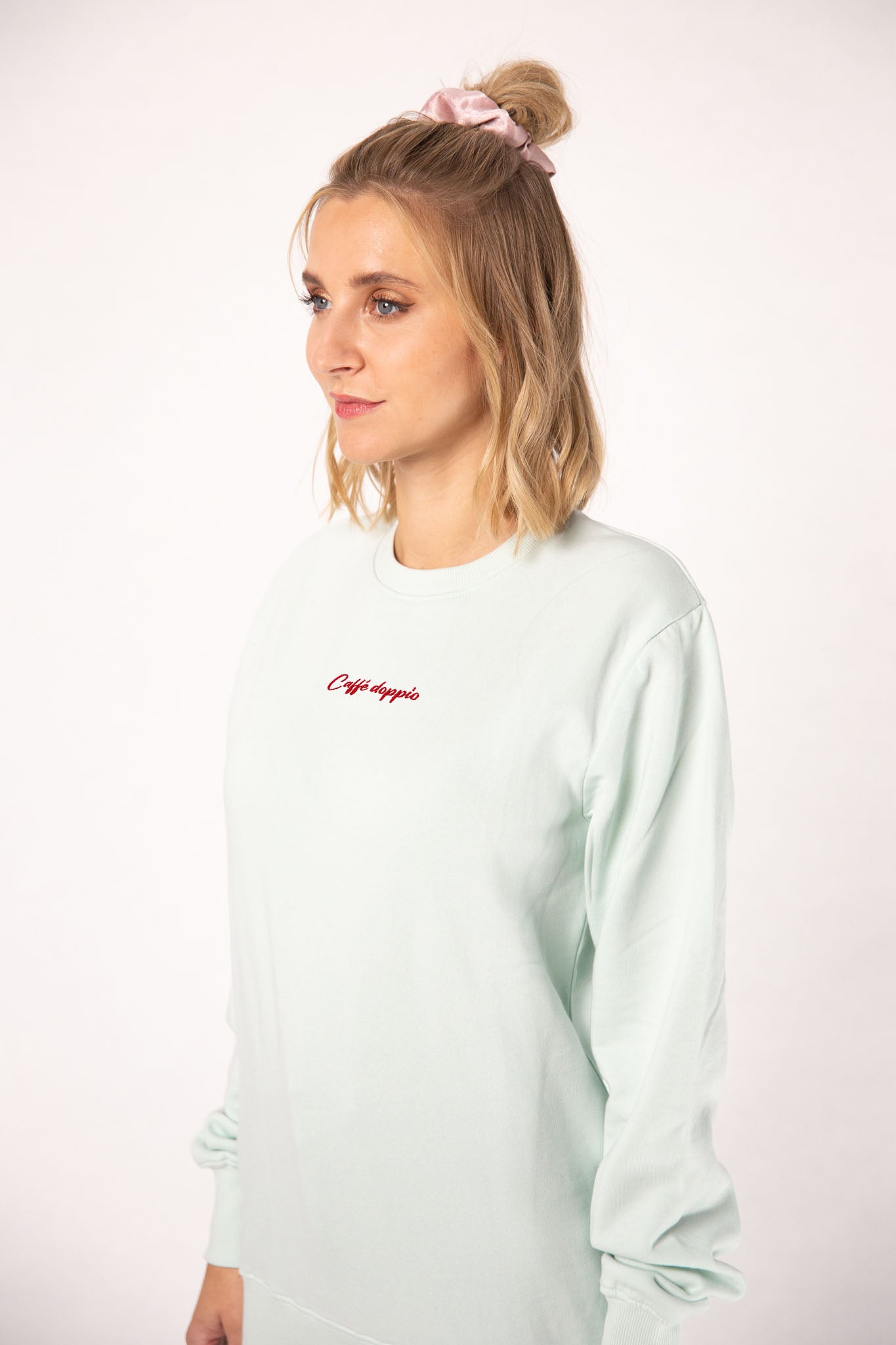 Caffé doppio | Bestickter Bio-Baumwoll Pullover
