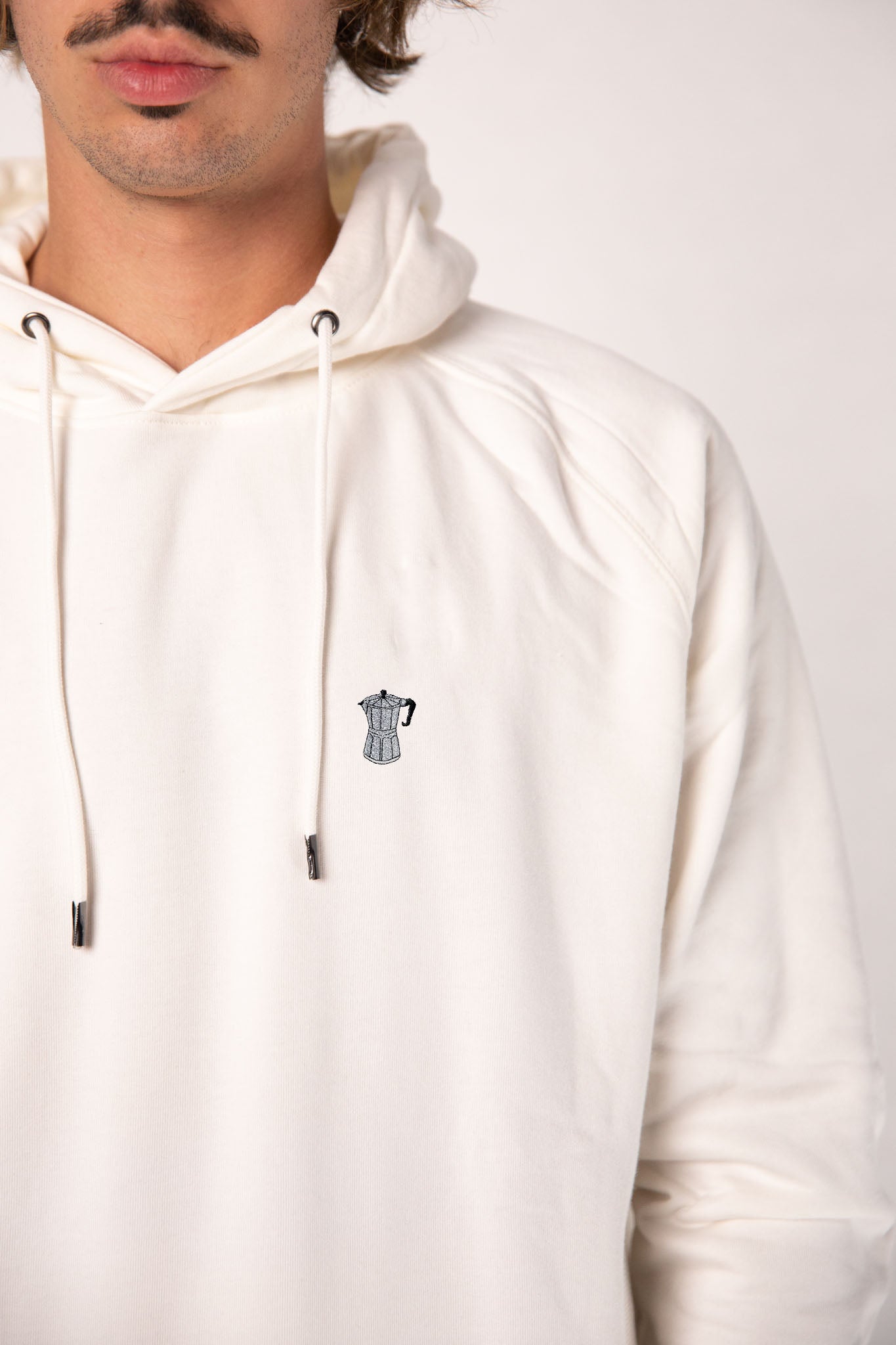 Espressokocher | Bestickter Männer Bio Baumwoll Hoodie