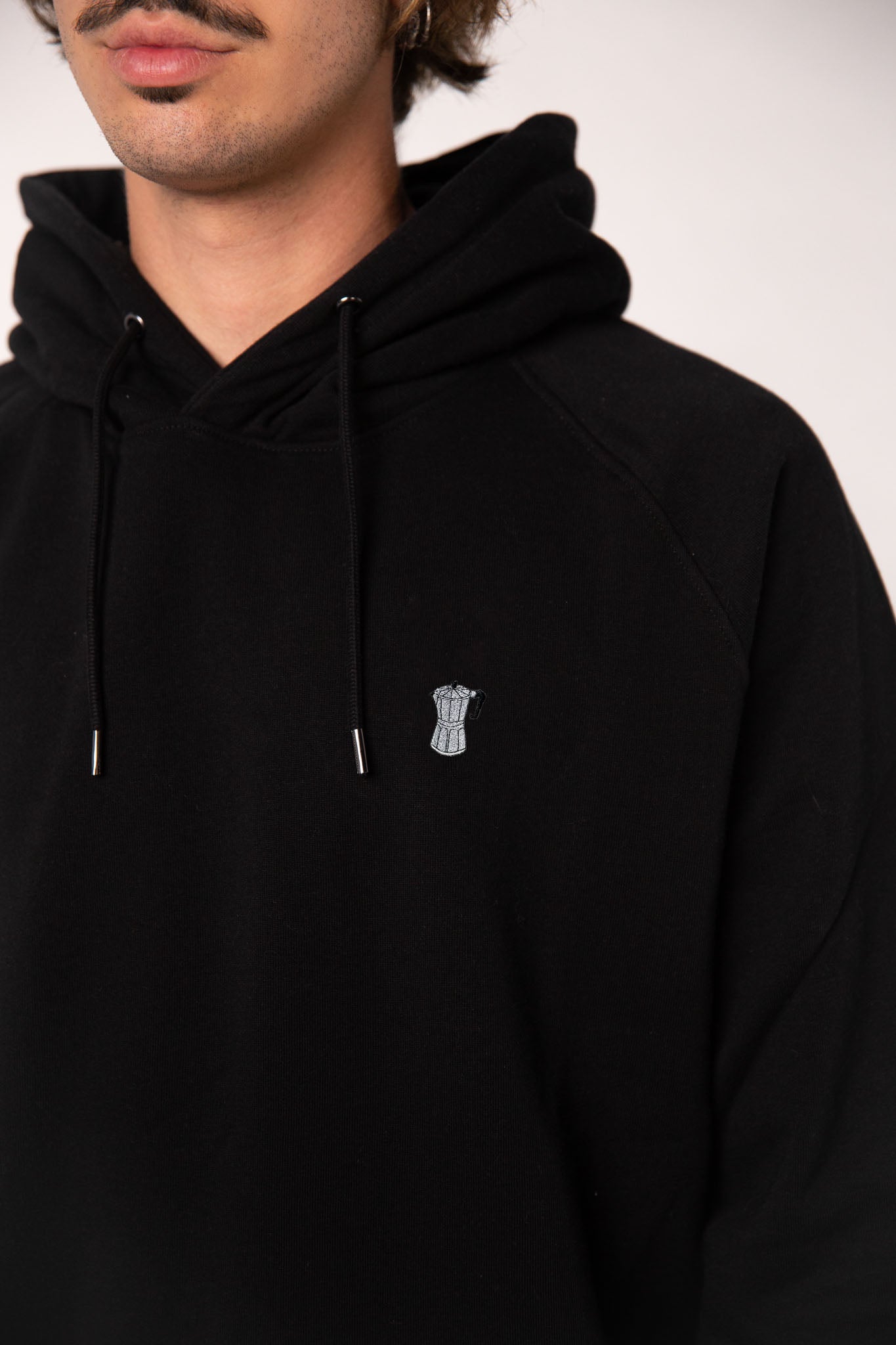 Espressokocher | Bestickter Männer Bio Baumwoll Hoodie