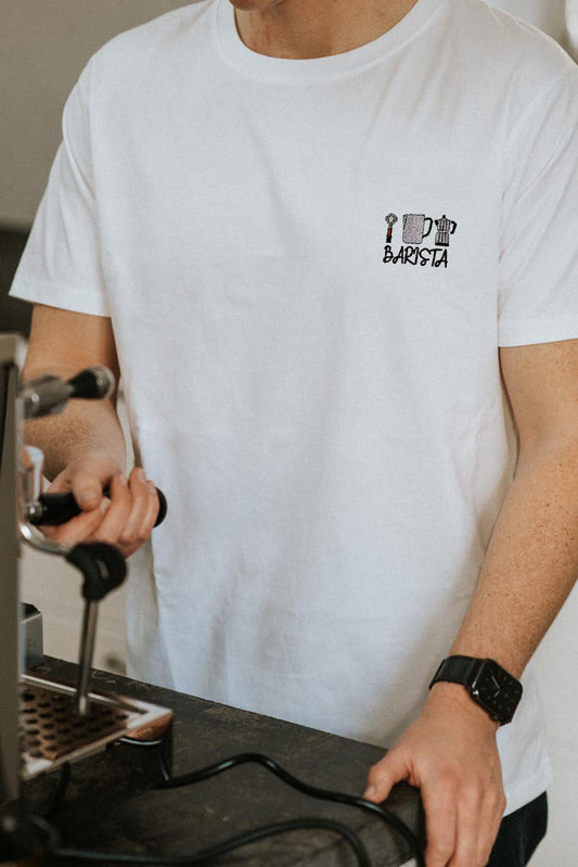 Barista Set | Besticktes Organic Bio Baumwoll Männer T-Shirt