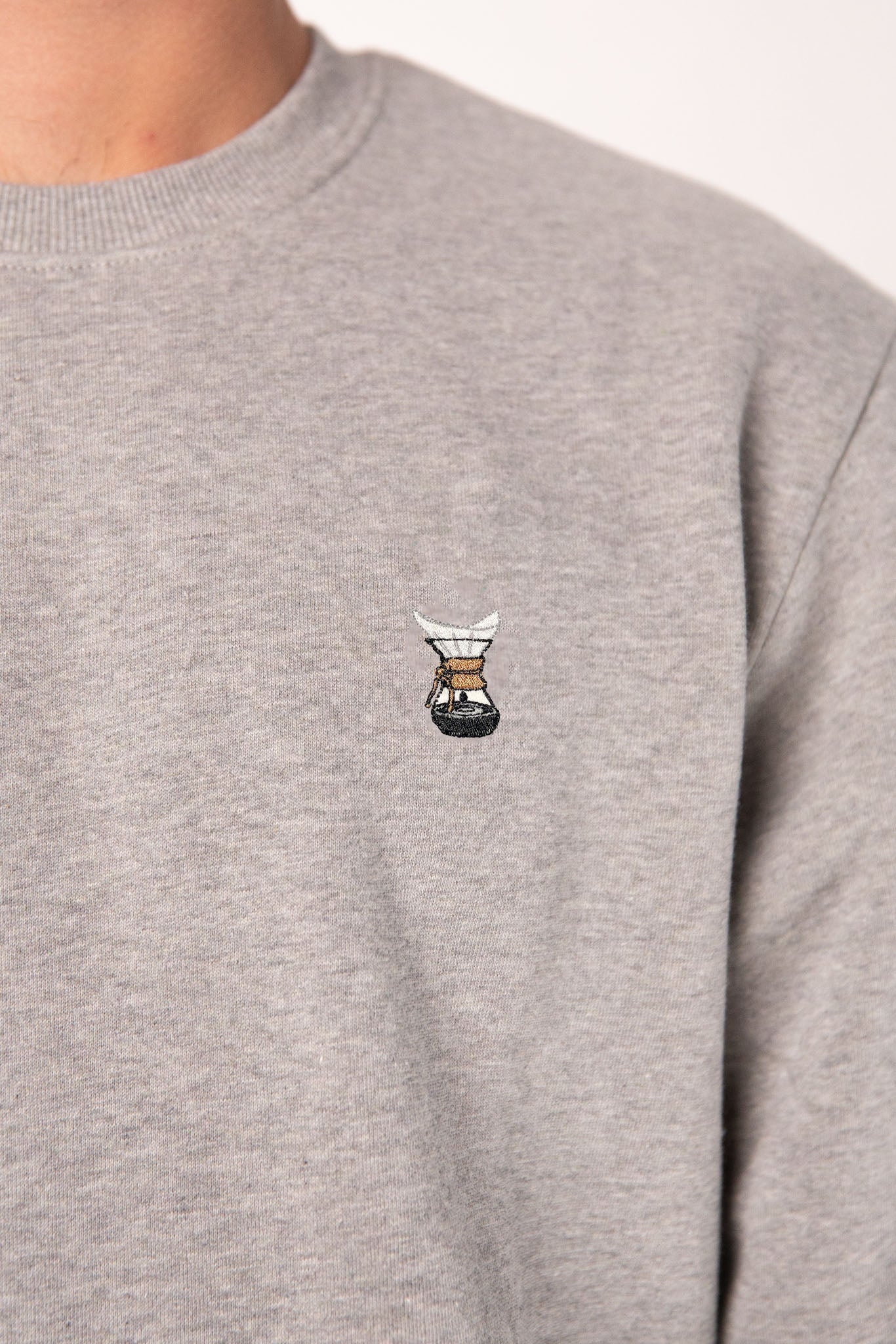 Sophisticated filter | Bestickter Bio-Baumwoll Männer Pullover