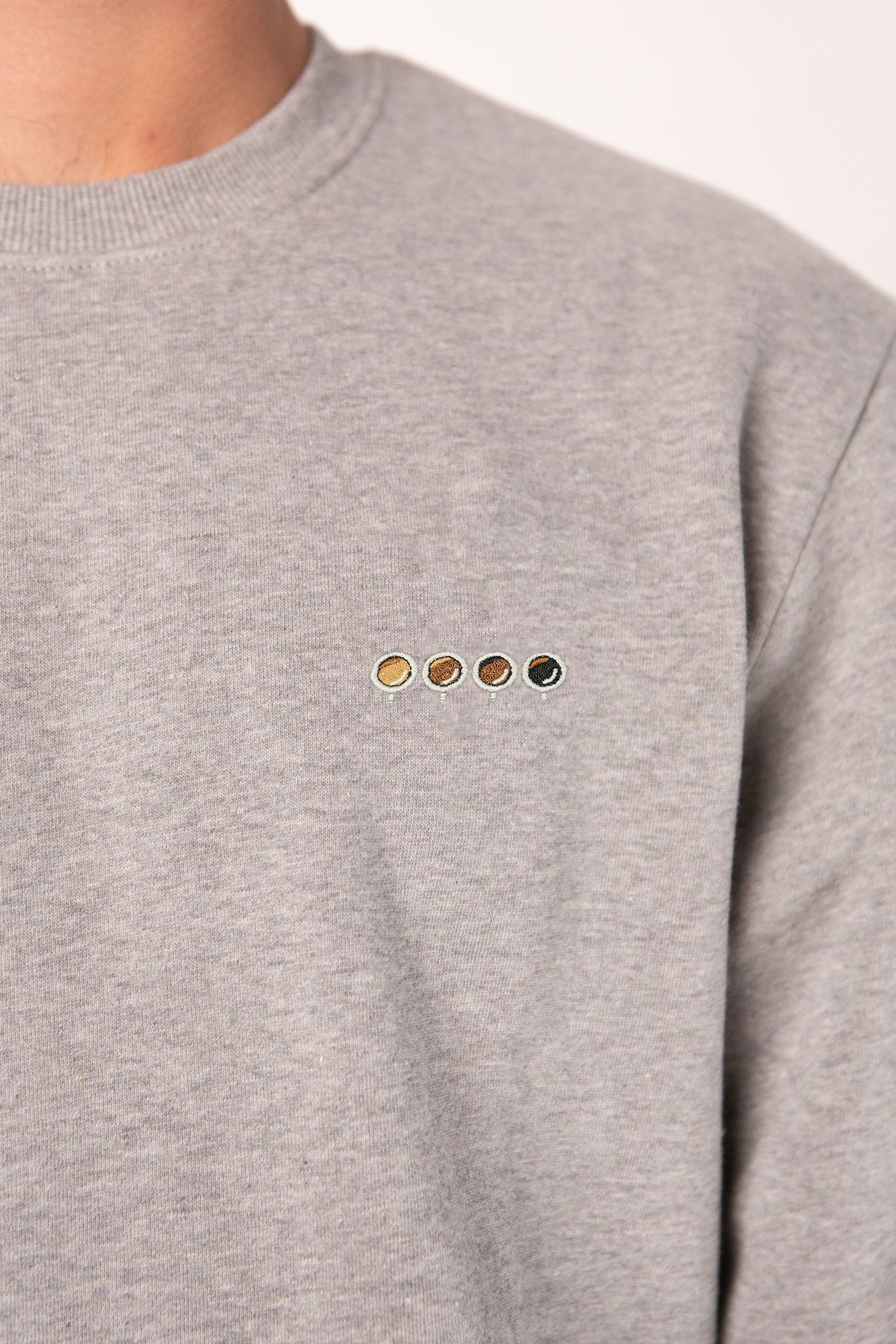 Quattro Espressi | Bestickter Bio-Baumwoll Männer Pullover