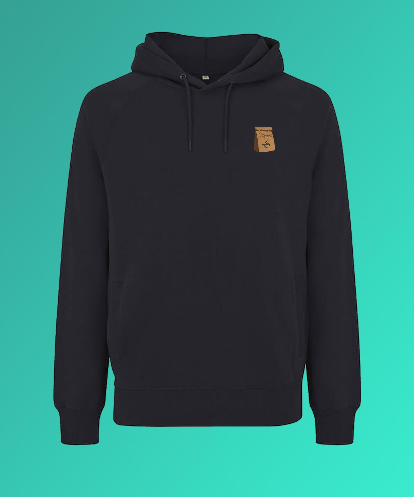 Coffee Bag | Bestickter Männer Bio Baumwoll Hoodie