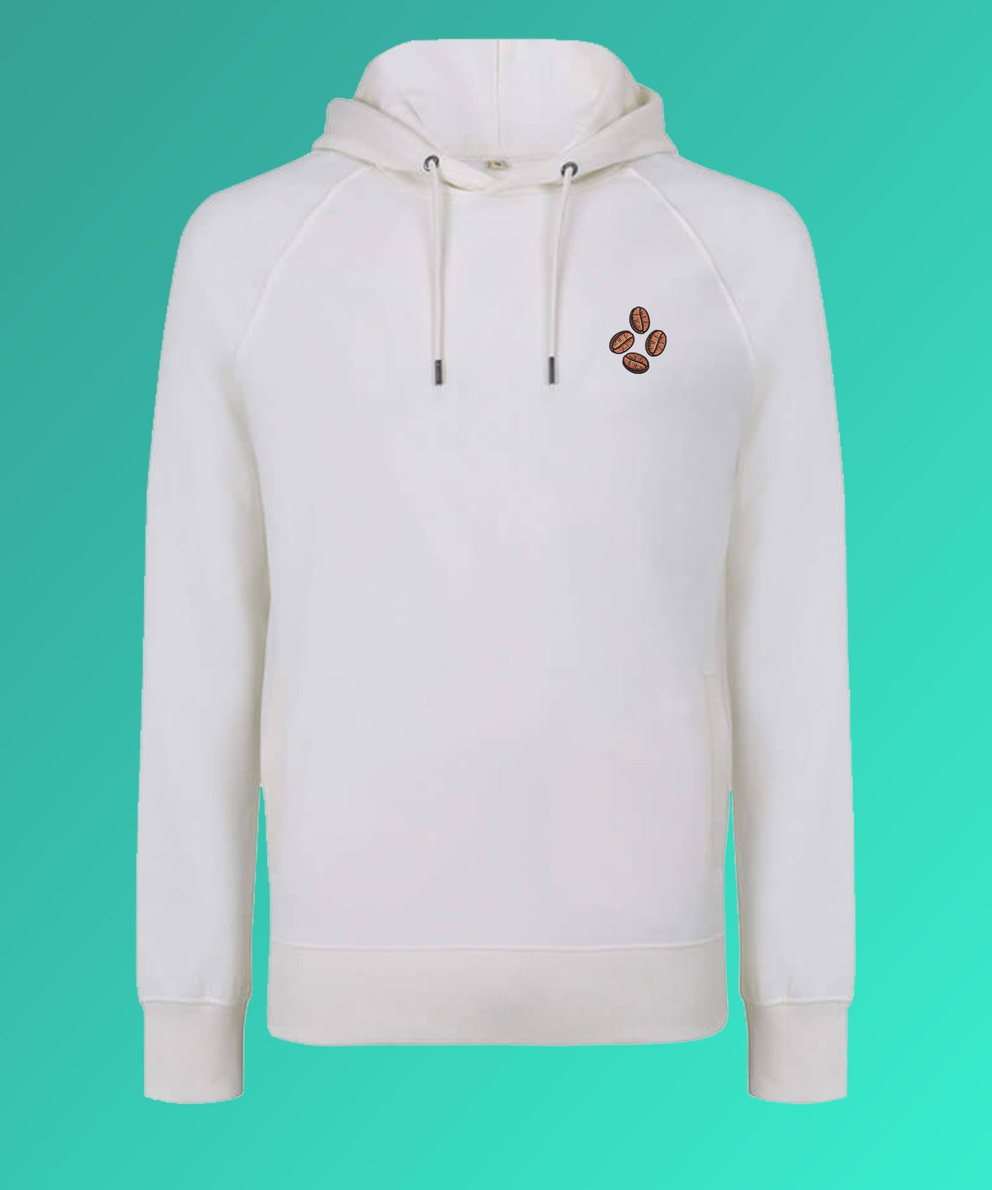 Coffee beans | Bestickter Frauen Bio Baumwoll Hoodie