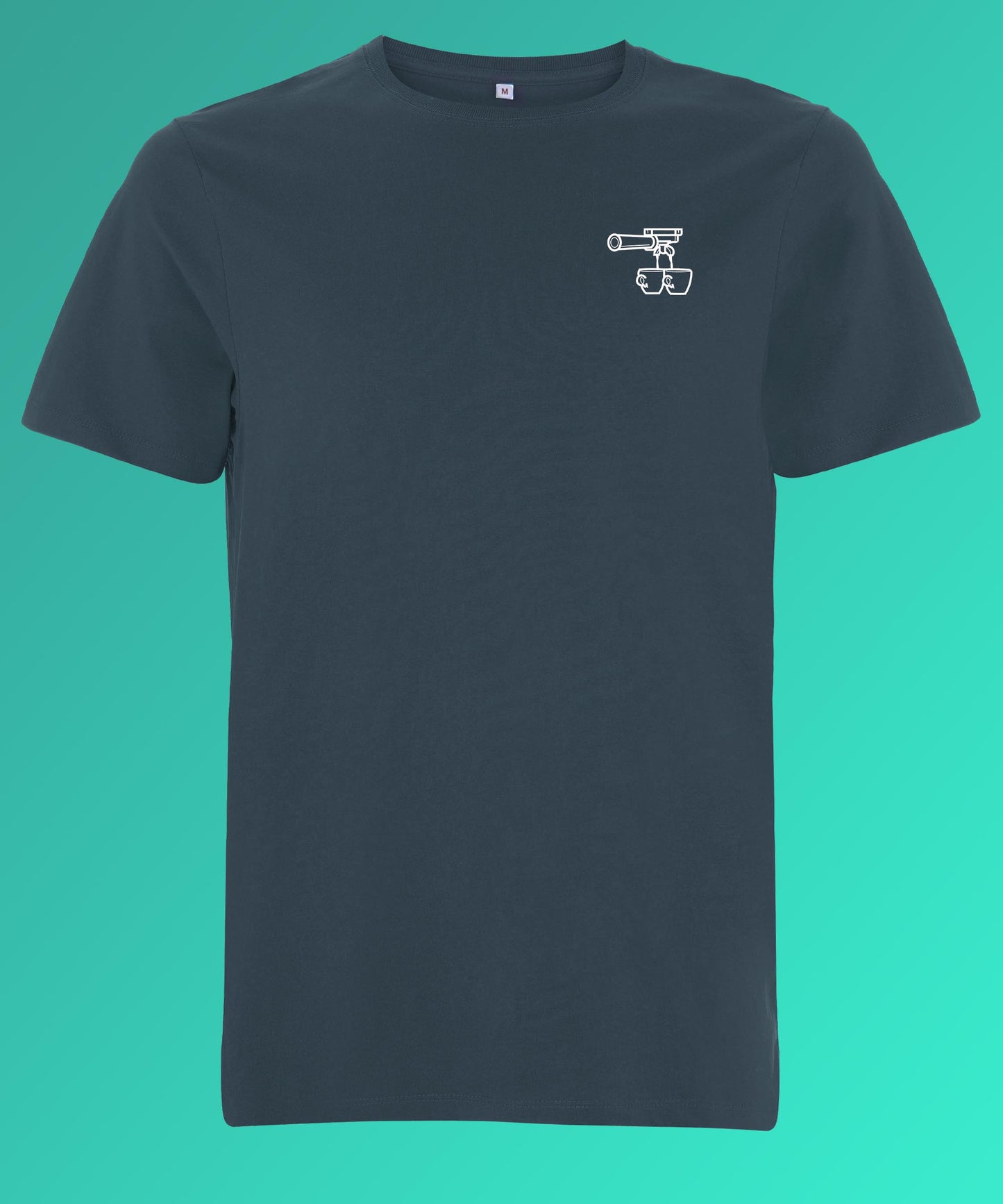 Due Caffè | Besticktes Bio Baumwoll Männer T-Shirt