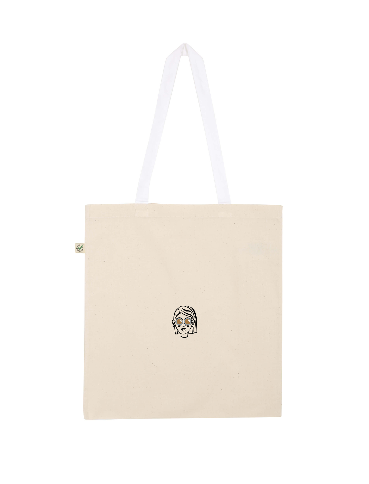 Kaffee Hipsteria | Bestickte Bio Baumwoll Tragetasche