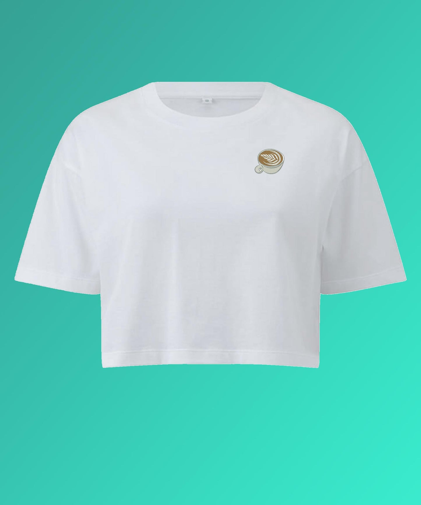 Flat White | Besticktes Bio Baumwoll Crop Top