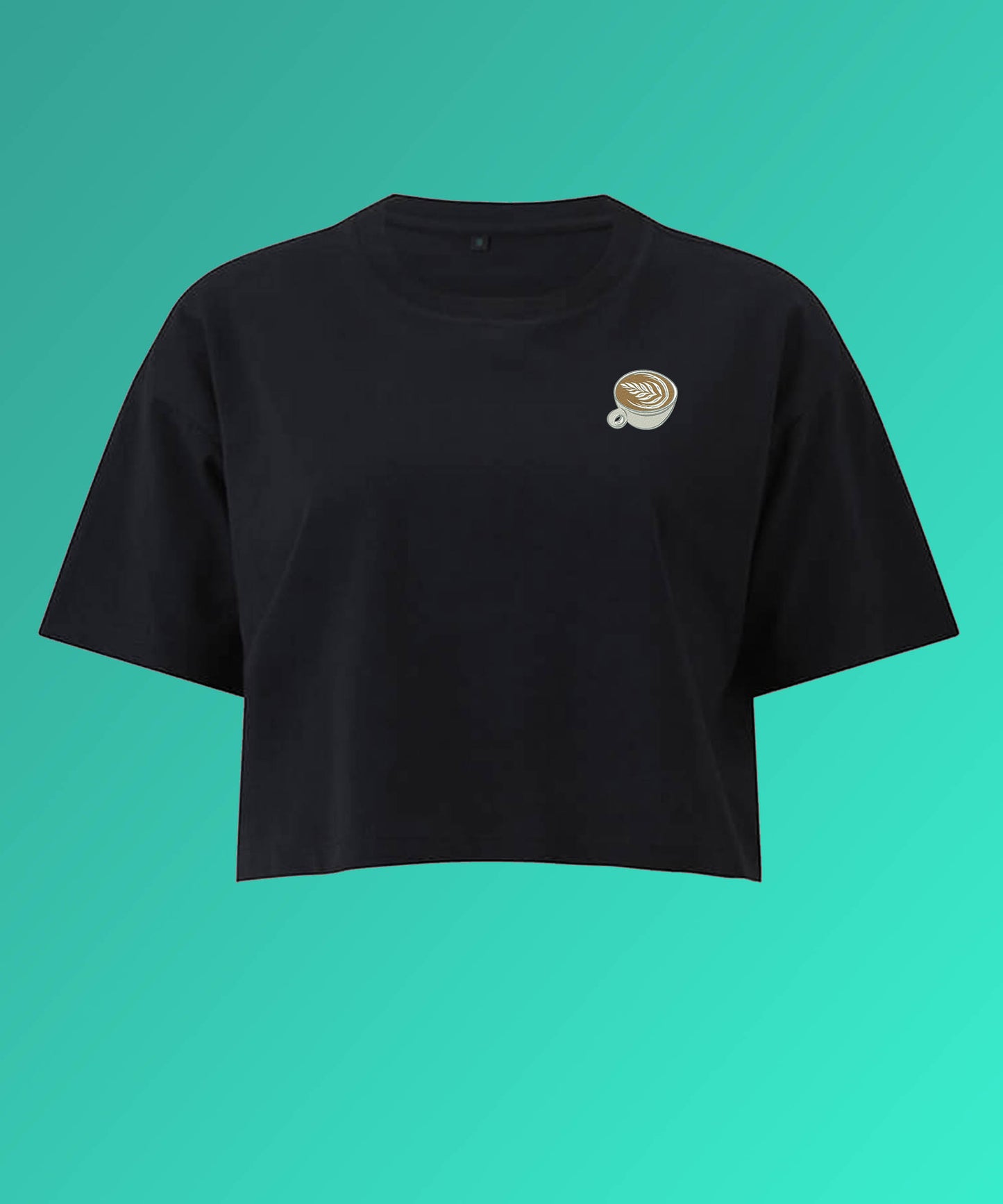 Flat White | Besticktes Bio Baumwoll Crop Top