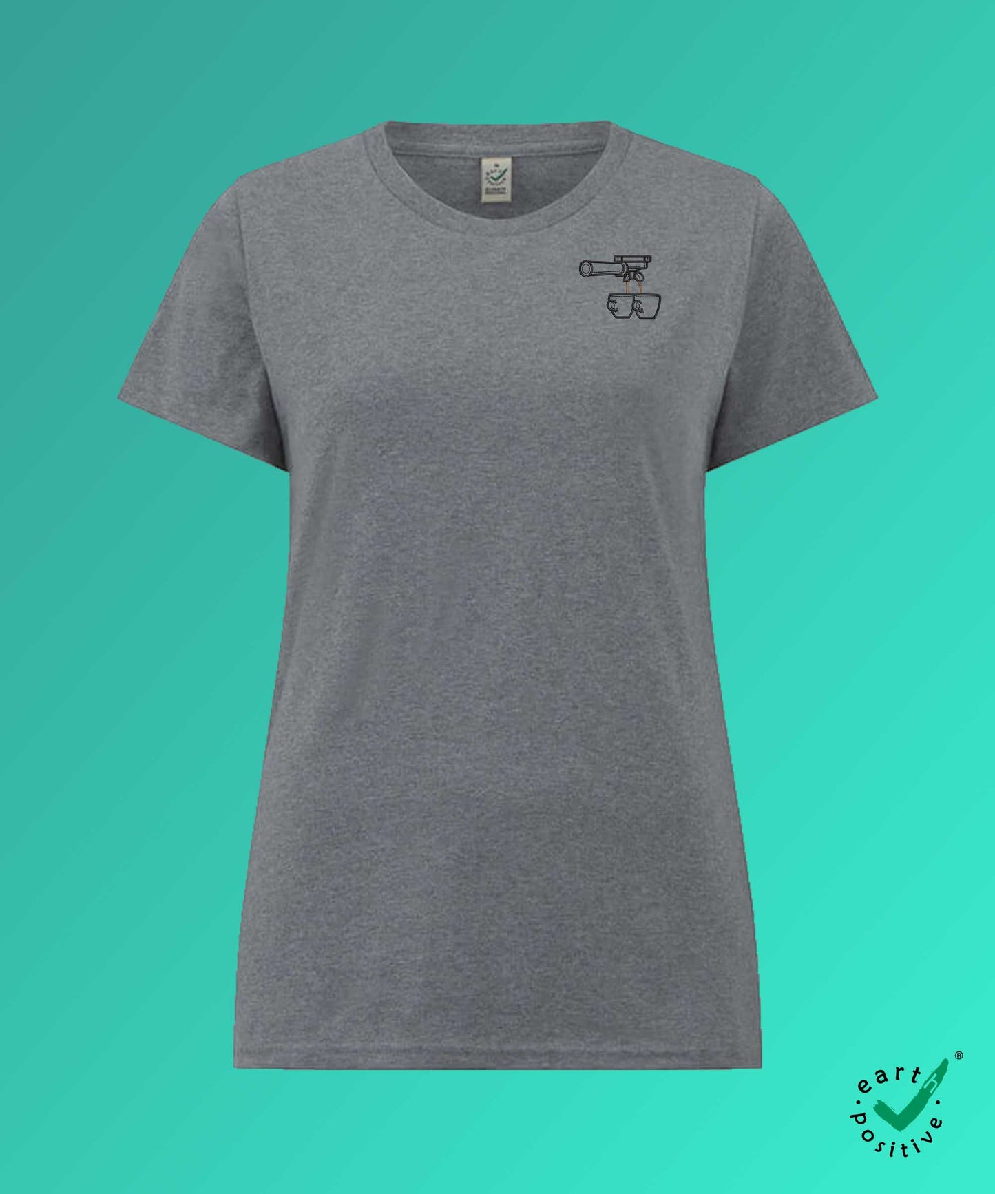 Due Caffè | Besticktes Bio Baumwoll Damen T-Shirt
