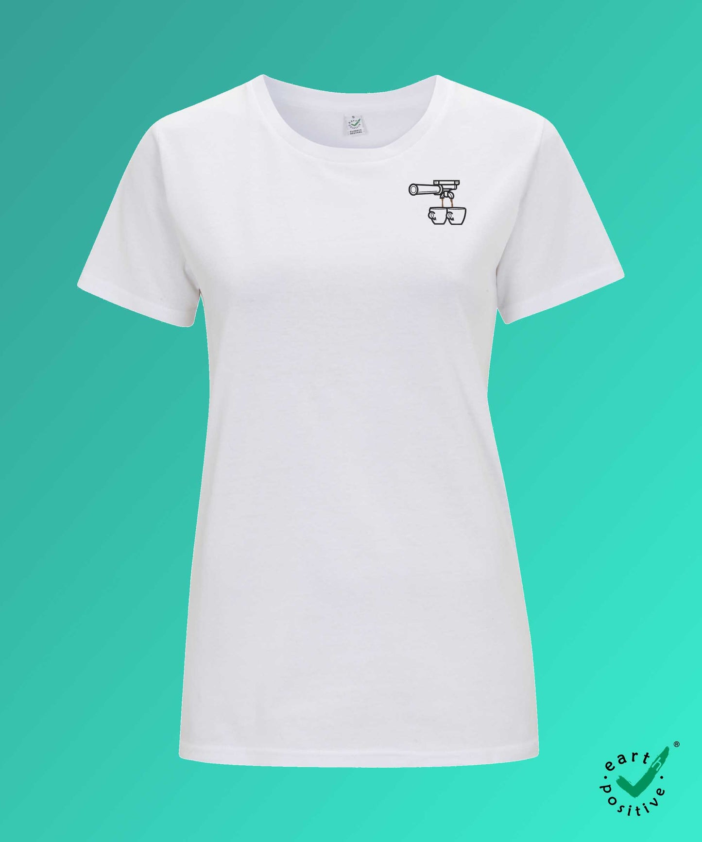 Due Caffè | Besticktes Bio Baumwoll Damen T-Shirt