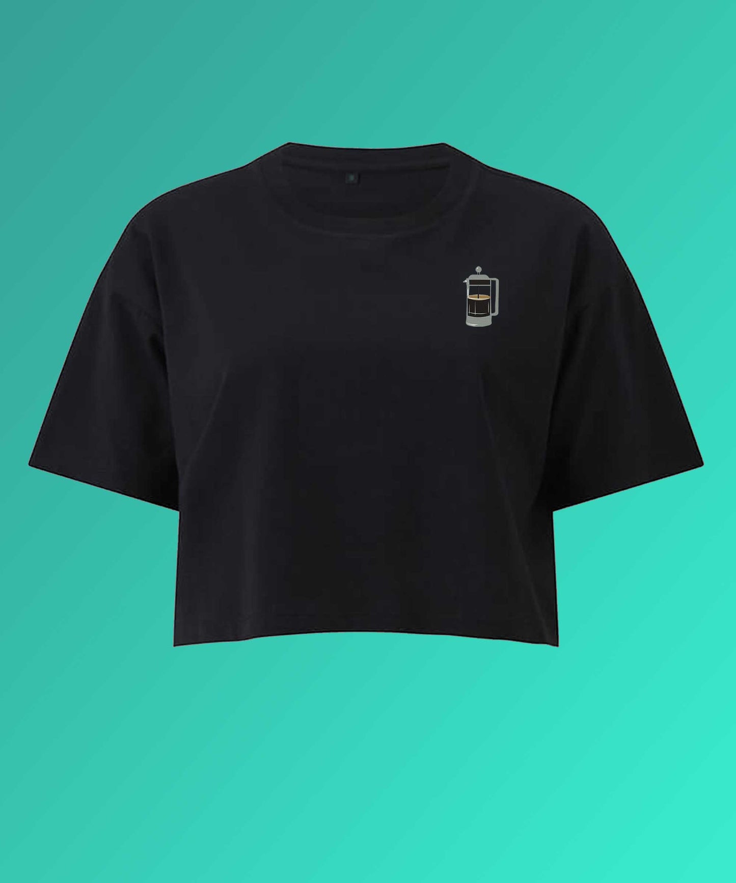 French Press | Besticktes Bio Crop Top