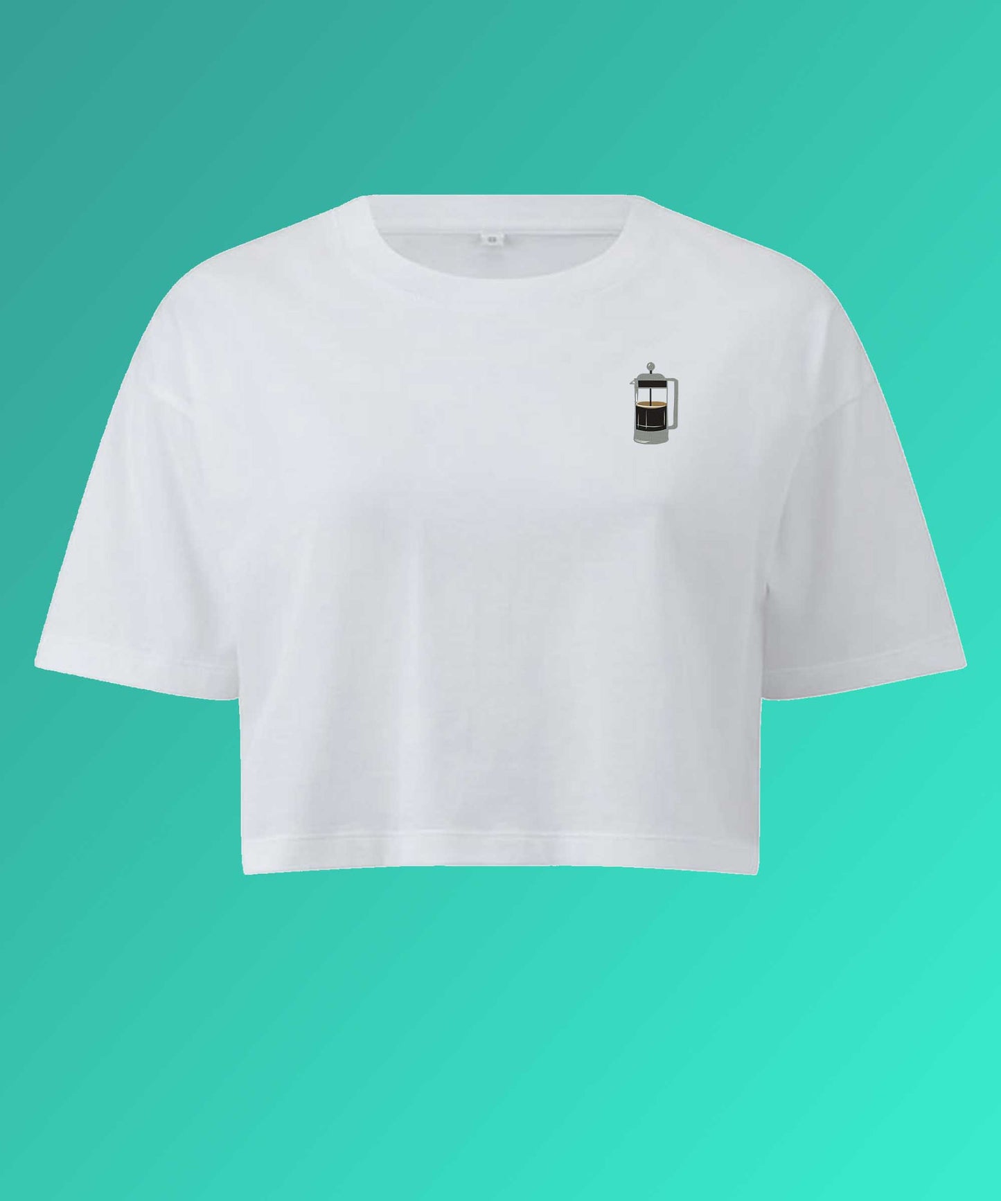 French Press | Besticktes Bio Crop Top
