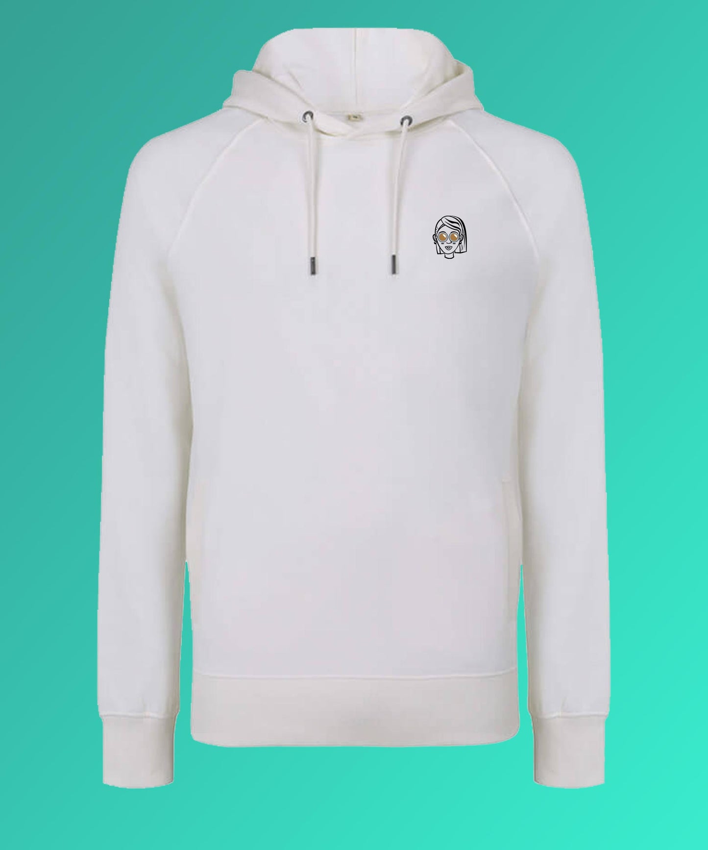 Kaffee Hipsteria | Bestickter Männer Bio Baumwoll Hoodie
