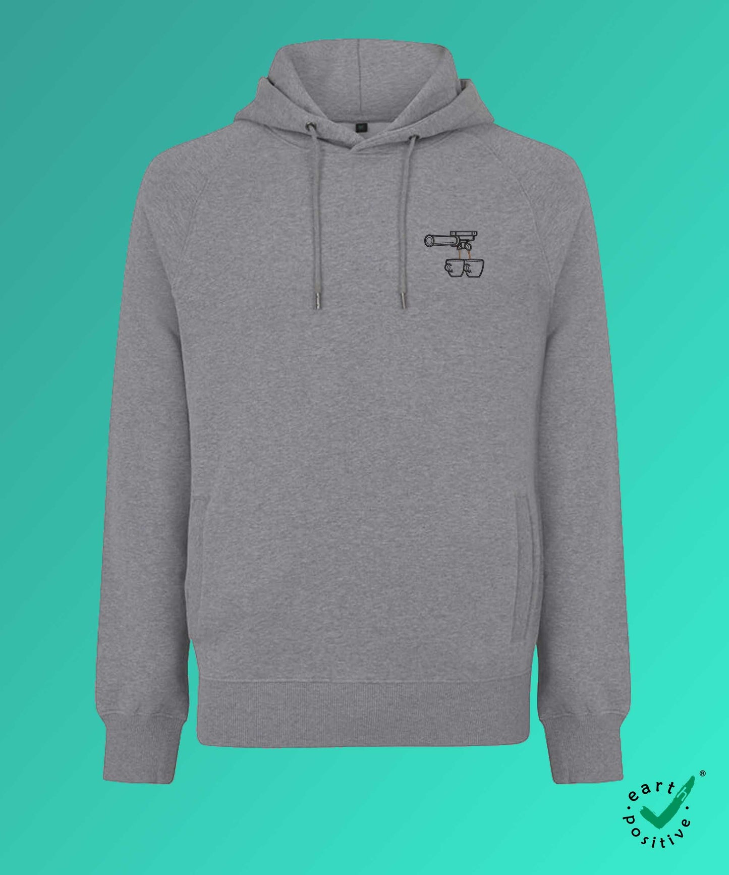 Due Caffè | Bestickter Frauen Bio Baumwoll Hoodie