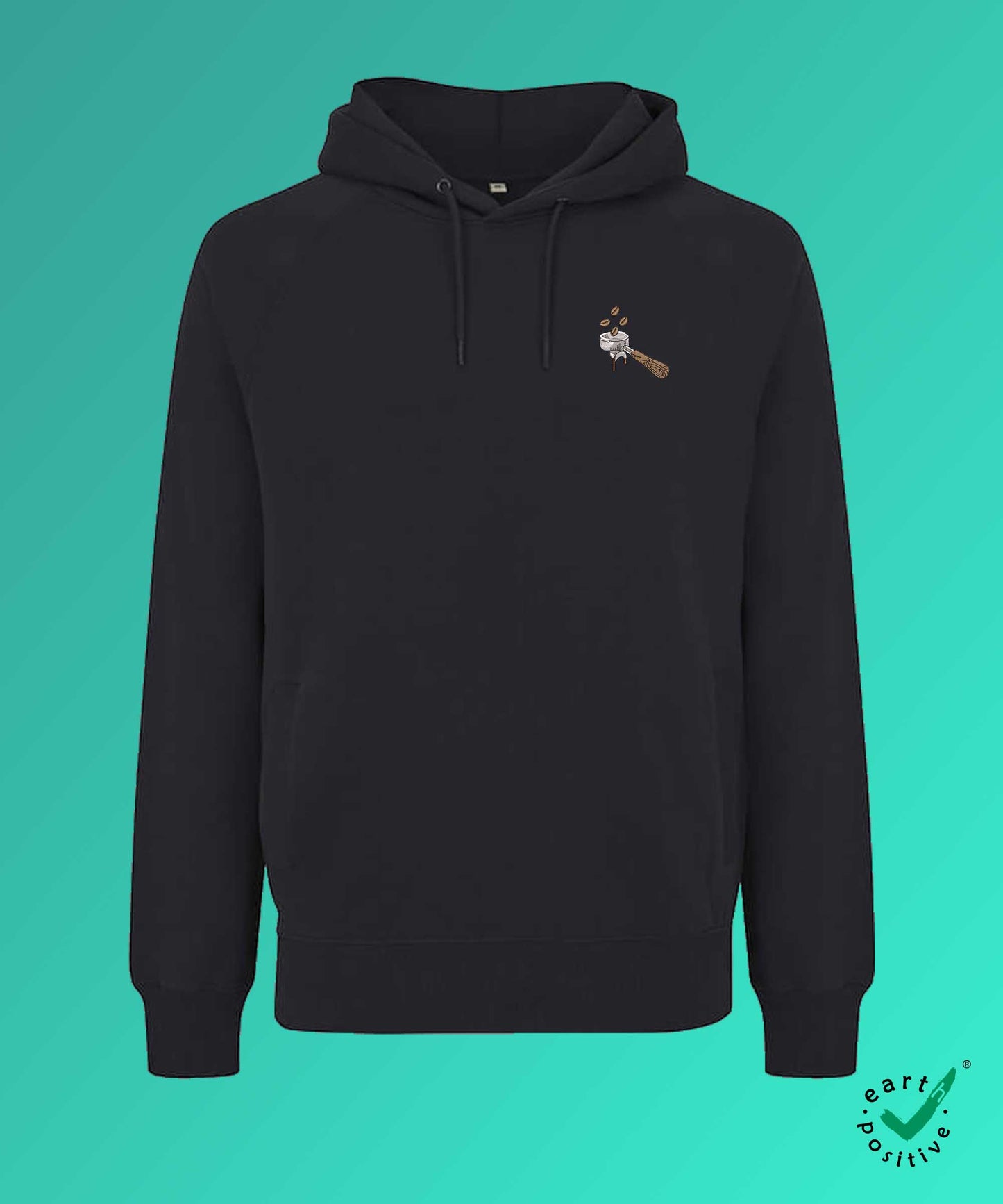 Siebträger Beans | Bestickter Männer Bio Baumwoll Männer Hoodie