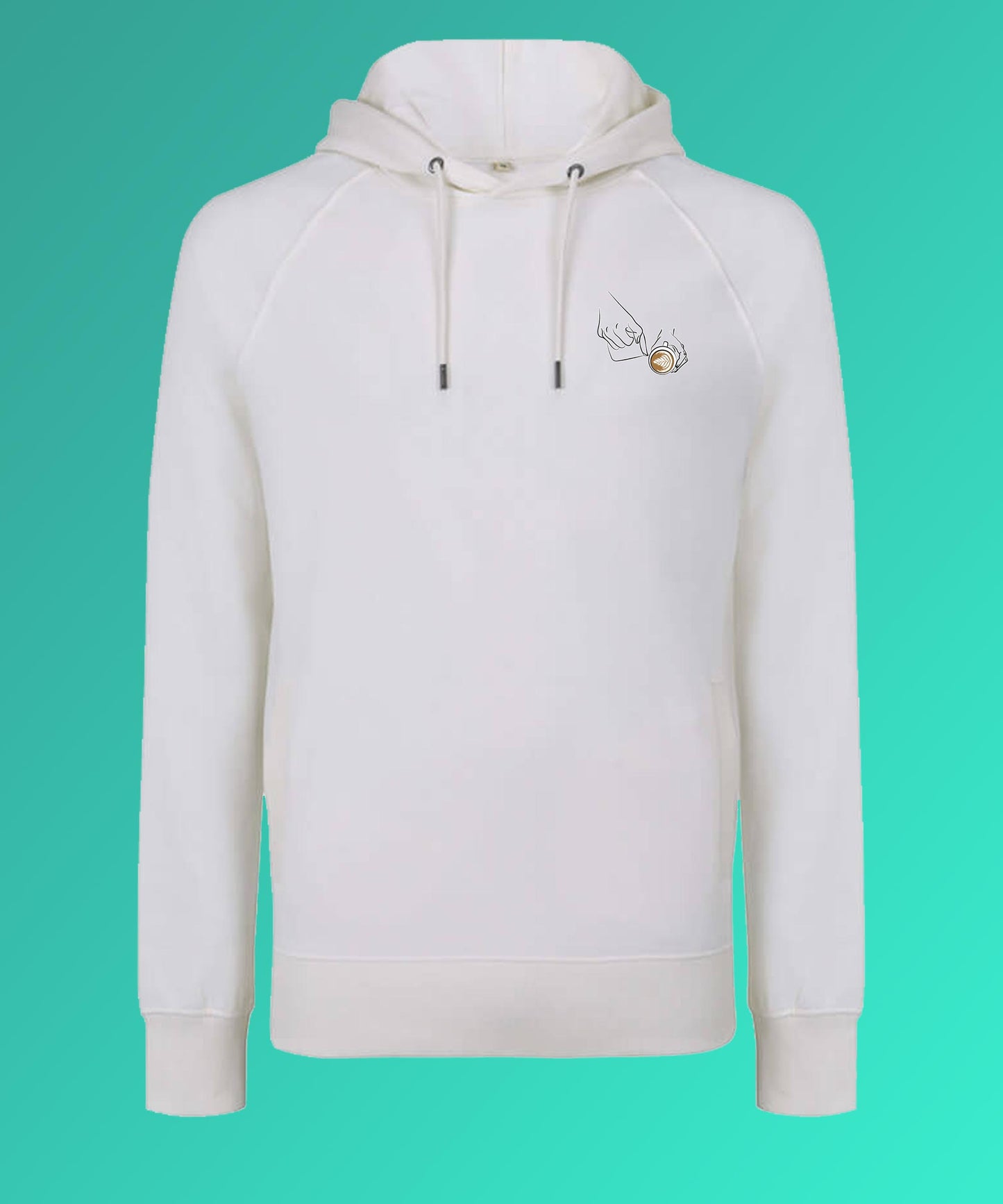 Latte Art | Bestickter Frauen Bio Baumwoll Hoodie