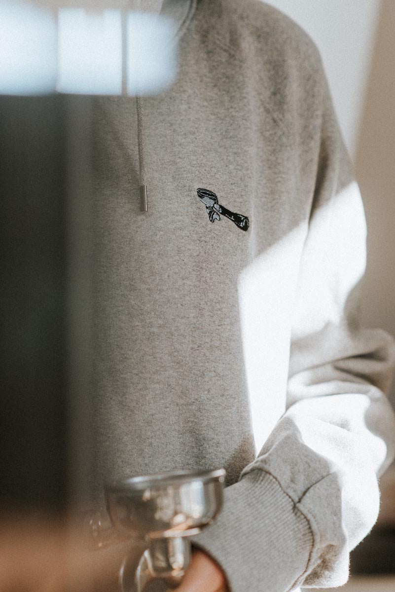 Siebträger | Bestickter Frauen Bio Baumwoll Hoodie