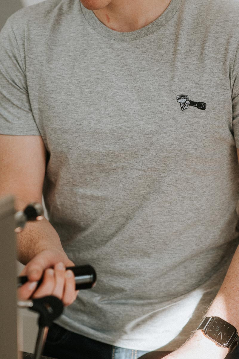 Barista Geschenkset - Siebträger & Tamper Shirt + Tasche