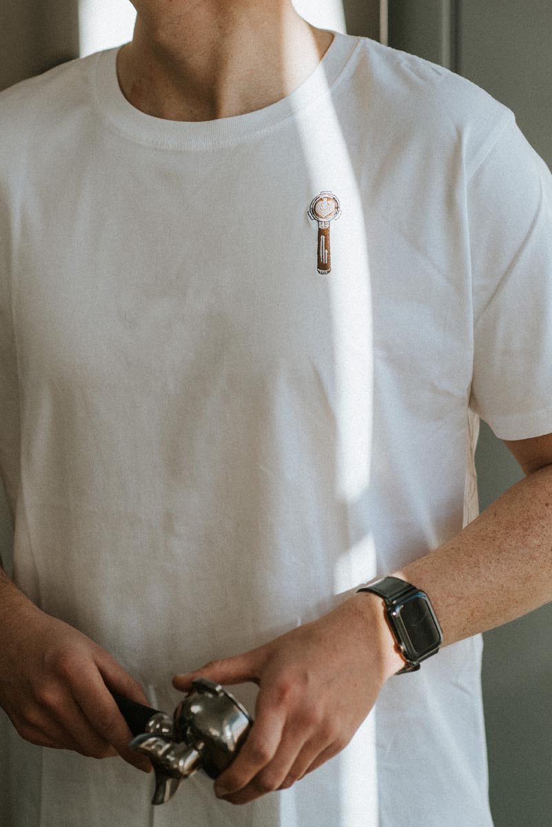 Siebträger Latte Art | Besticktes Oversized Bio Baumwoll-T-Shirt