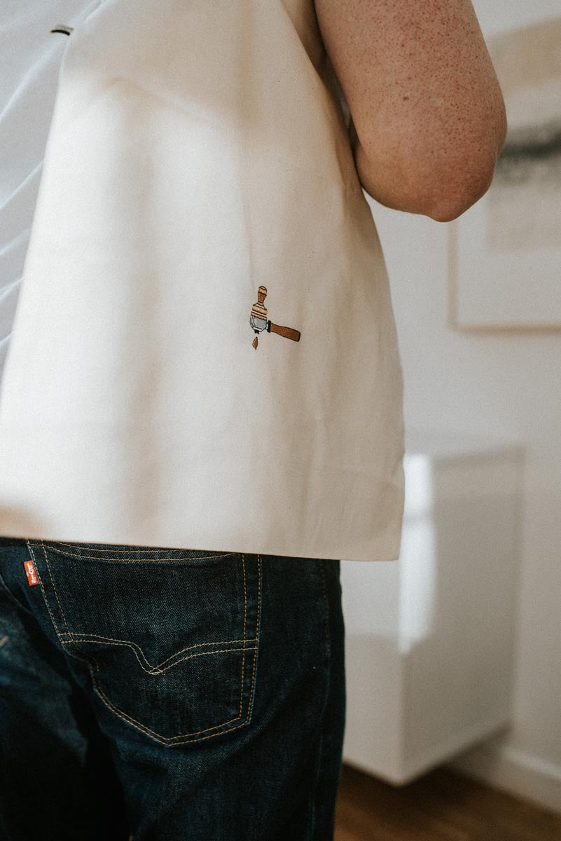Barista Geschenkset - Siebträger & Tamper Shirt + Tasche