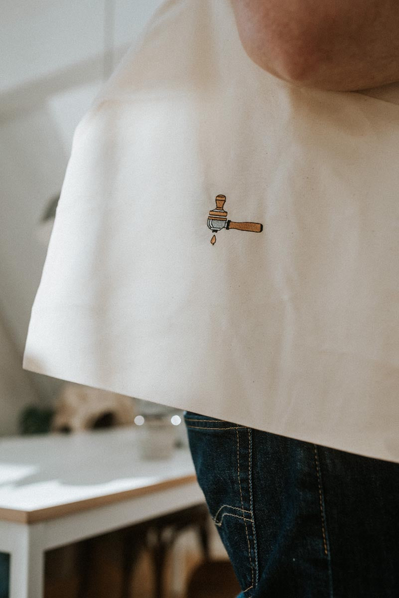 Barista Geschenkset - Siebträger & Tamper Shirt + Tasche