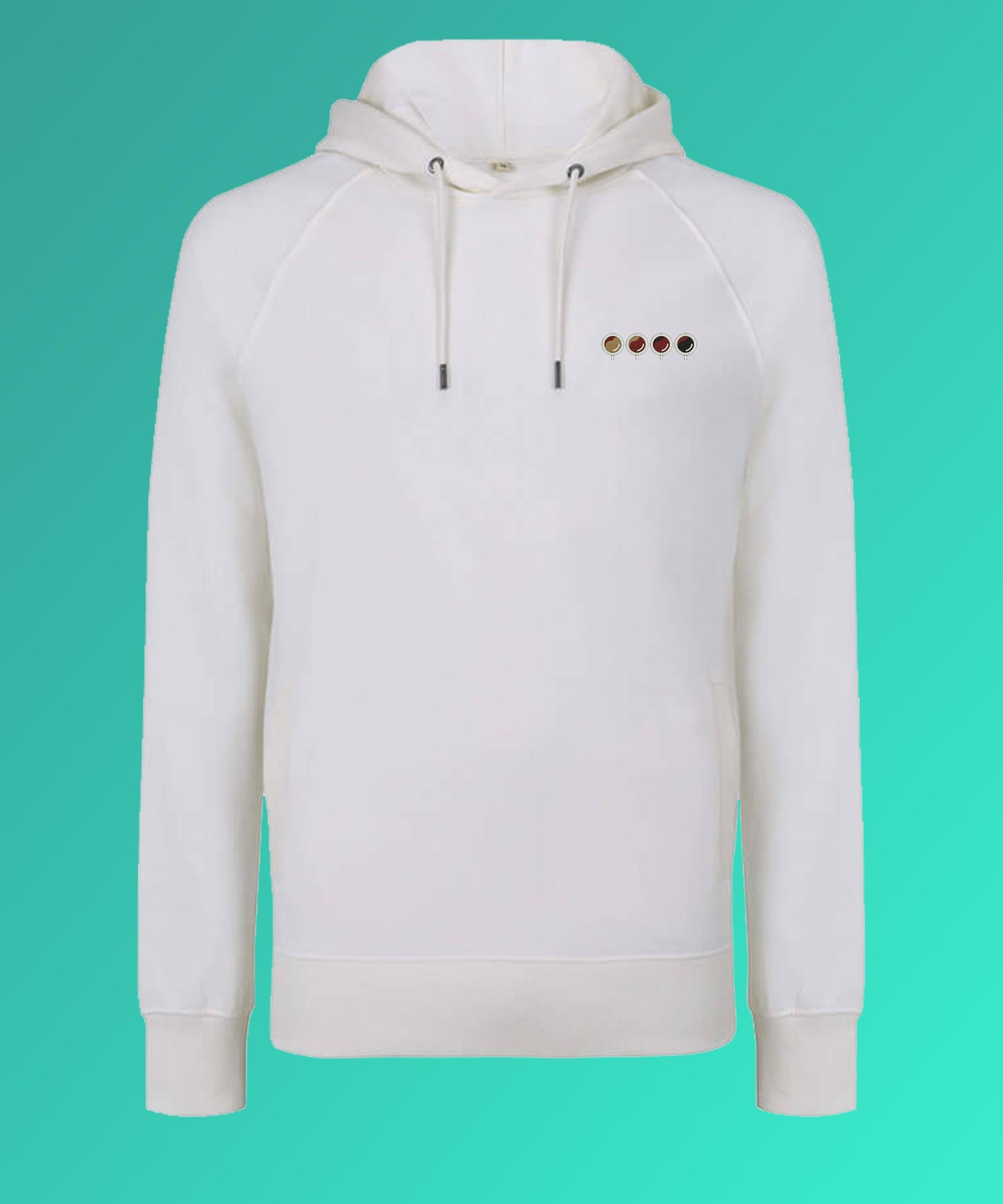 Quattro Espressi | Bestickter Männer Bio Baumwoll Hoodie