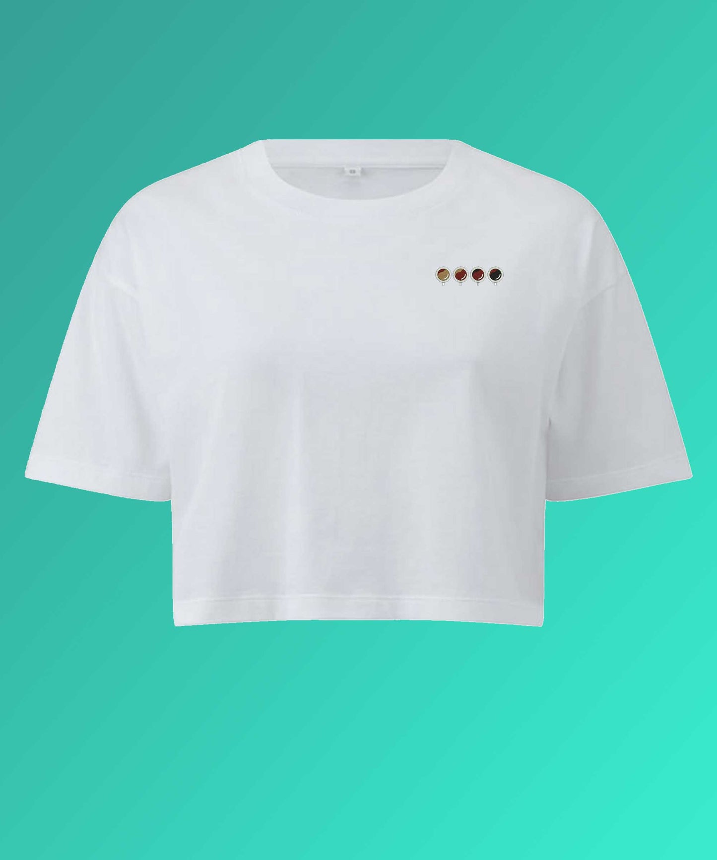 Quattro Espressi | Besticktes Bio Baumwoll Crop Top