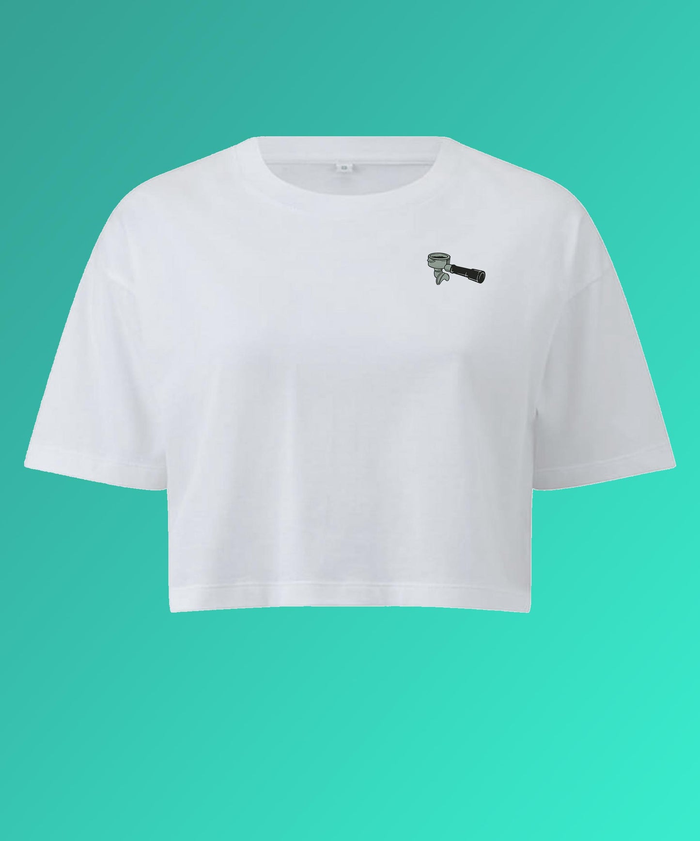 Siebträger | Besticktes Bio Baumwoll Crop Top