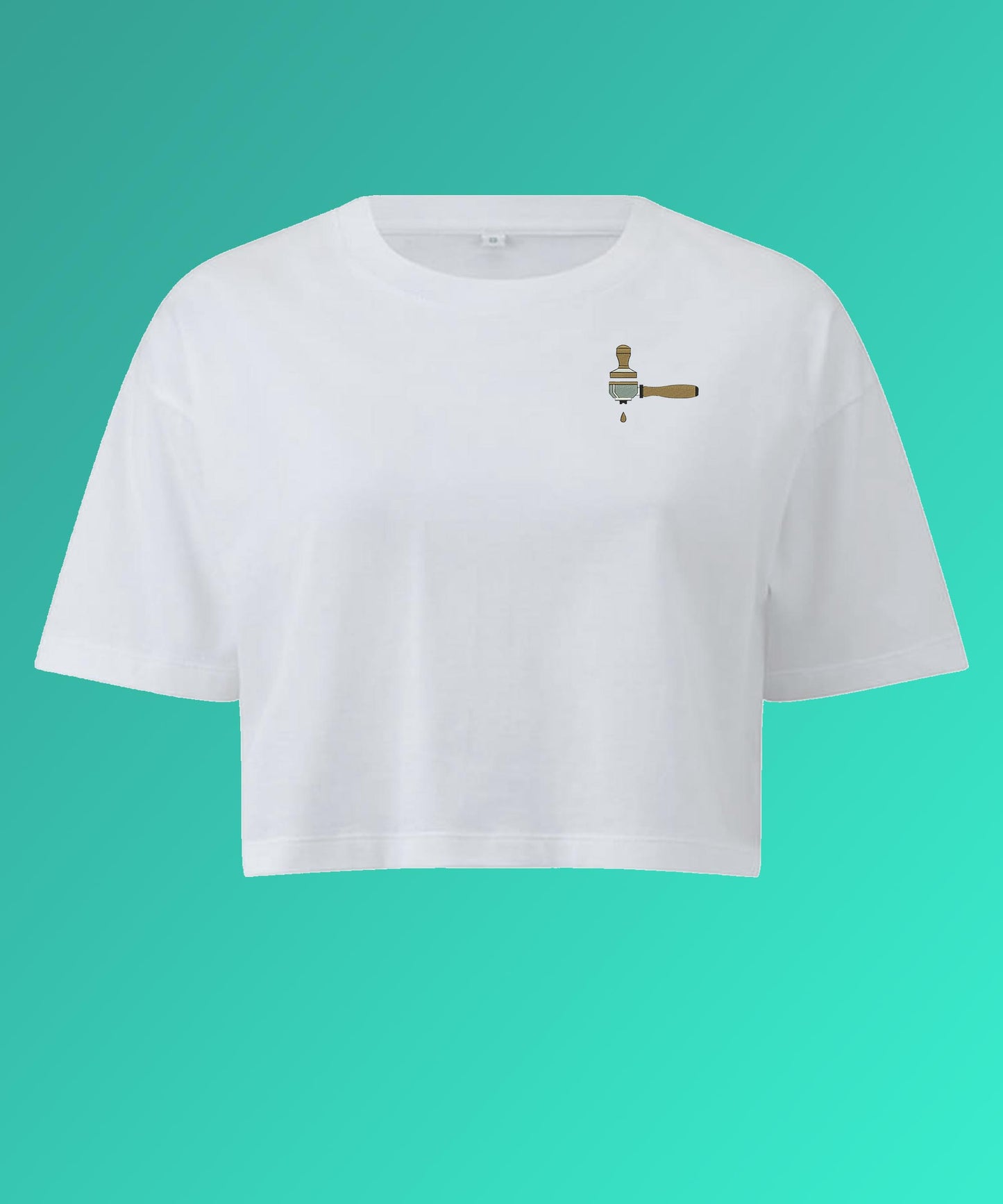 Siebträger & Tamper | Besticktes Bio Baumwoll Crop Top