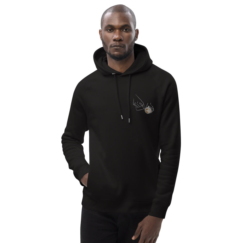 Latte Art | Bestickter Männer Bio Baumwoll Hoodie