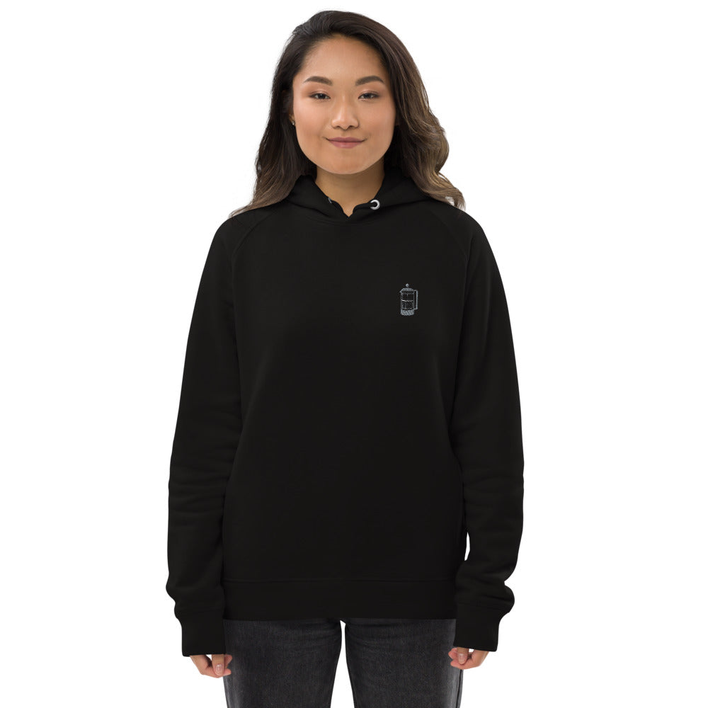 French Press | Bestickter Frauen Bio Baumwoll Hoodie