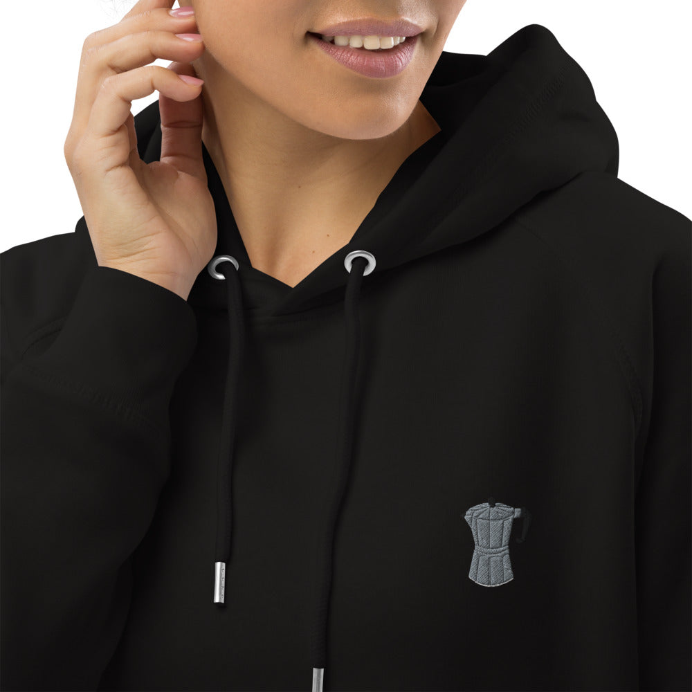 Espressokocher | Bestickter Frauen Bio Baumwoll Hoodie