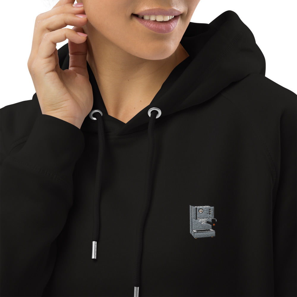Siebträgermaschine | Bestickter Frauen Bio Baumwoll Hoodie