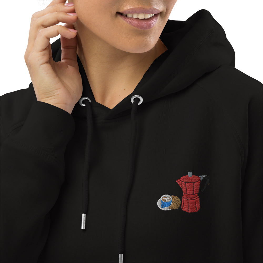 Mokka Pot composition | Bestickter Frauen Bio Baumwoll Hoodie