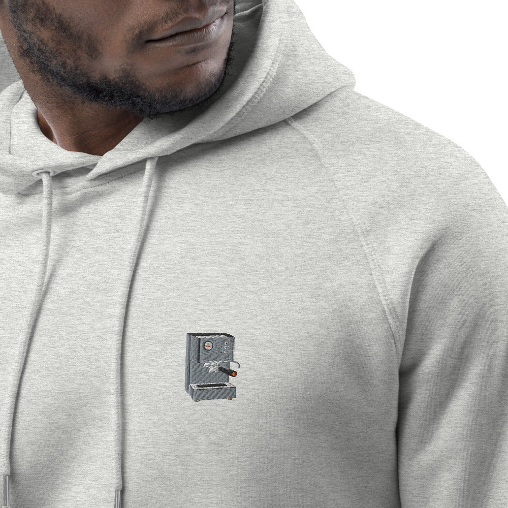 Siebträgermaschine | Bestickter Männer Bio Baumwoll Hoodie