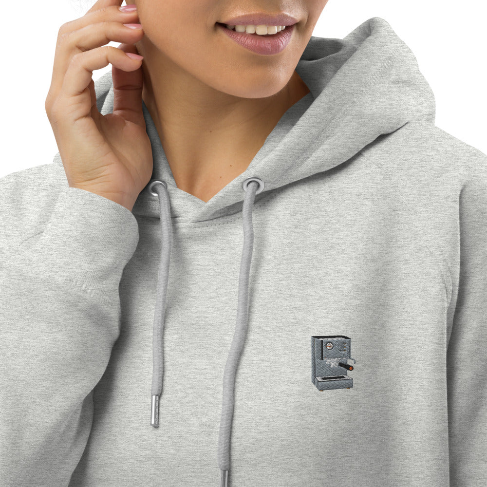 Siebträgermaschine | Bestickter Frauen Bio Baumwoll Hoodie